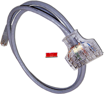 Патч-корд LAN-45-P4-2.0/6 110 тип - RJ45, 4 пары, UTP, кат 6, 2 м, LANMASTER