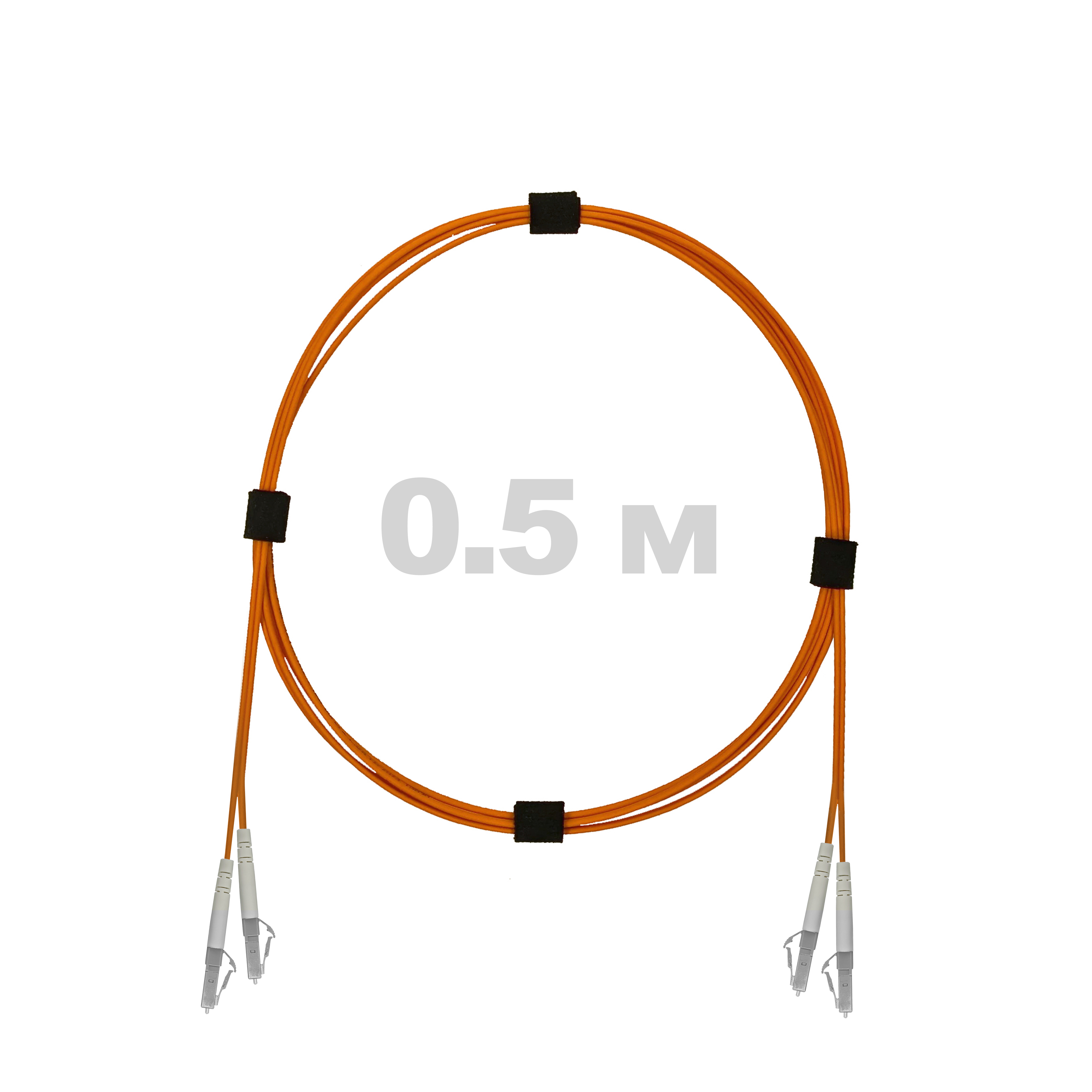 Патч-корд оптический армированный бронированный LC/UPC-LC/UPC MM (OM2) Duplex 3.0mm LSZH, 0.5 м.