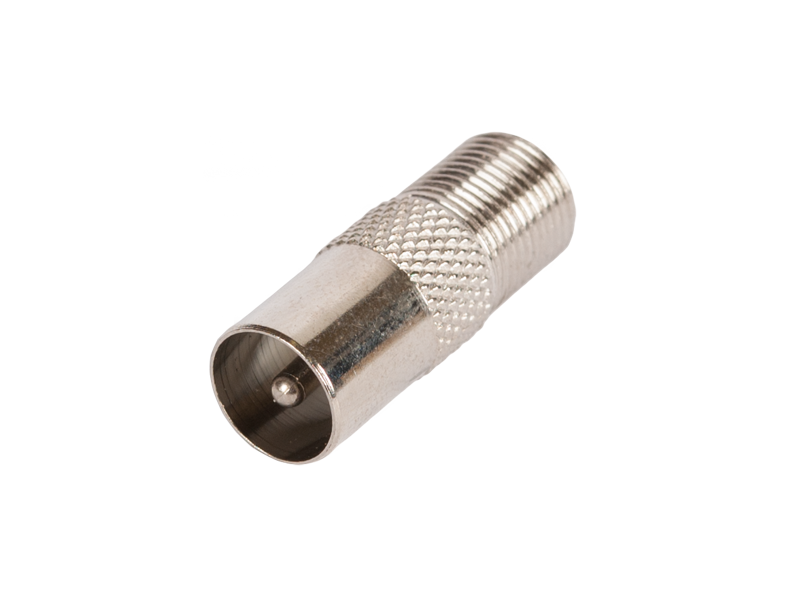 Адаптер для коаксиальных кабелей, F-тип-PAL-male, металлик, 100 шт.