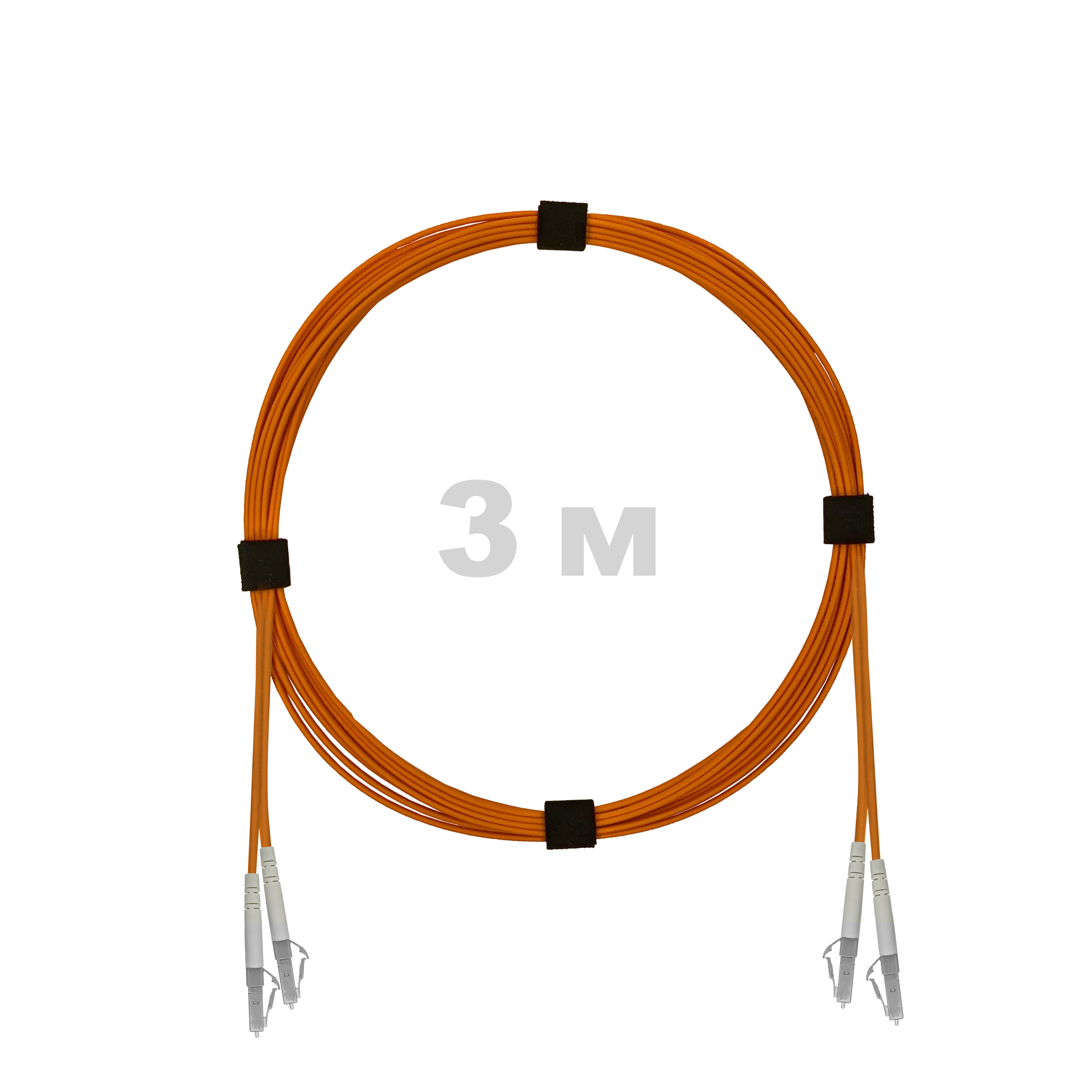 Патч-корд оптический армированный бронированный LC/UPC-LC/UPC MM (OM2) Duplex 3.0mm LSZH, 3 м.
