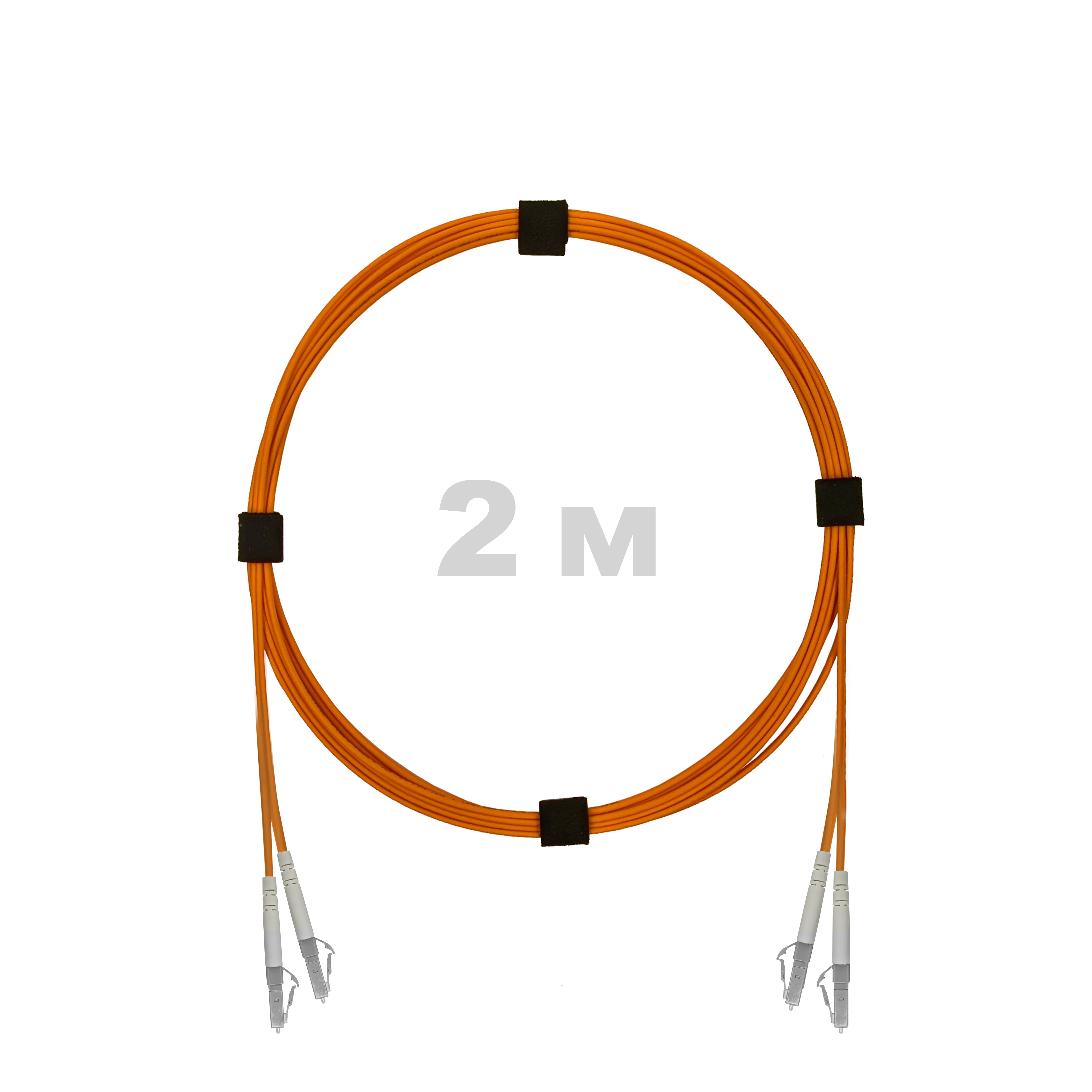Патч-корд оптический армированный бронированный LC/UPC-LC/UPC MM (OM2) Duplex 3.0mm LSZH, 2 м.