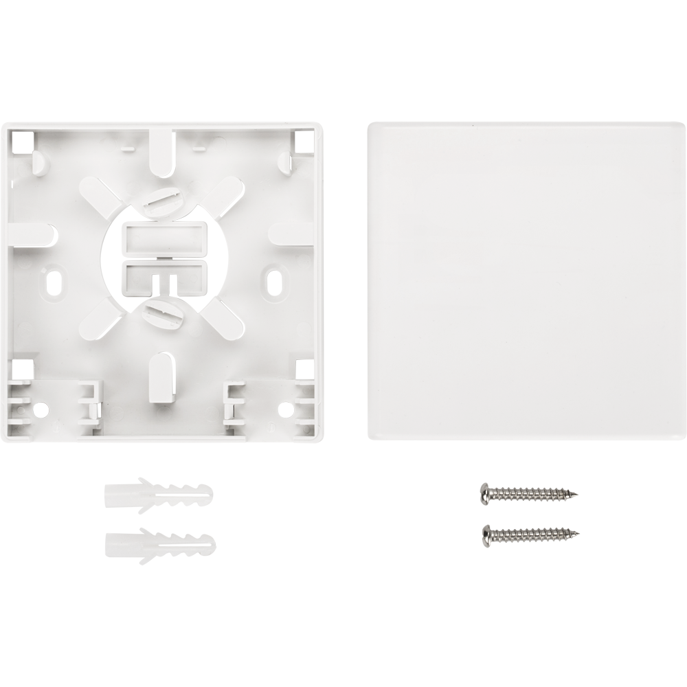 Оптическая розетка на 2 адаптера SC, 86х86х24 мм, белая__