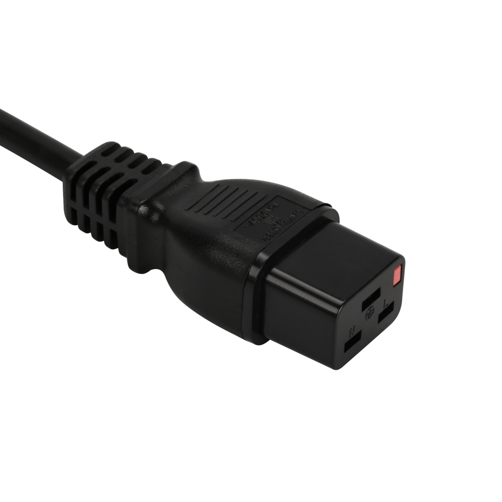 Шнур питания с блокировкой C19-C20, 3х1.5, 220В, 16А, черный, 5 метров__