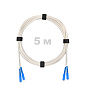 Патч-корд оптический армированный бронированный SC/UPC-SC/UPC SM (G.657A1) Duplex 3.0mm LSZH, ,белый, 5 м.