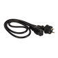 Шнур питания C19-Schuko прямая, 3х1.5, 220В, 16А, черный, 5 метров