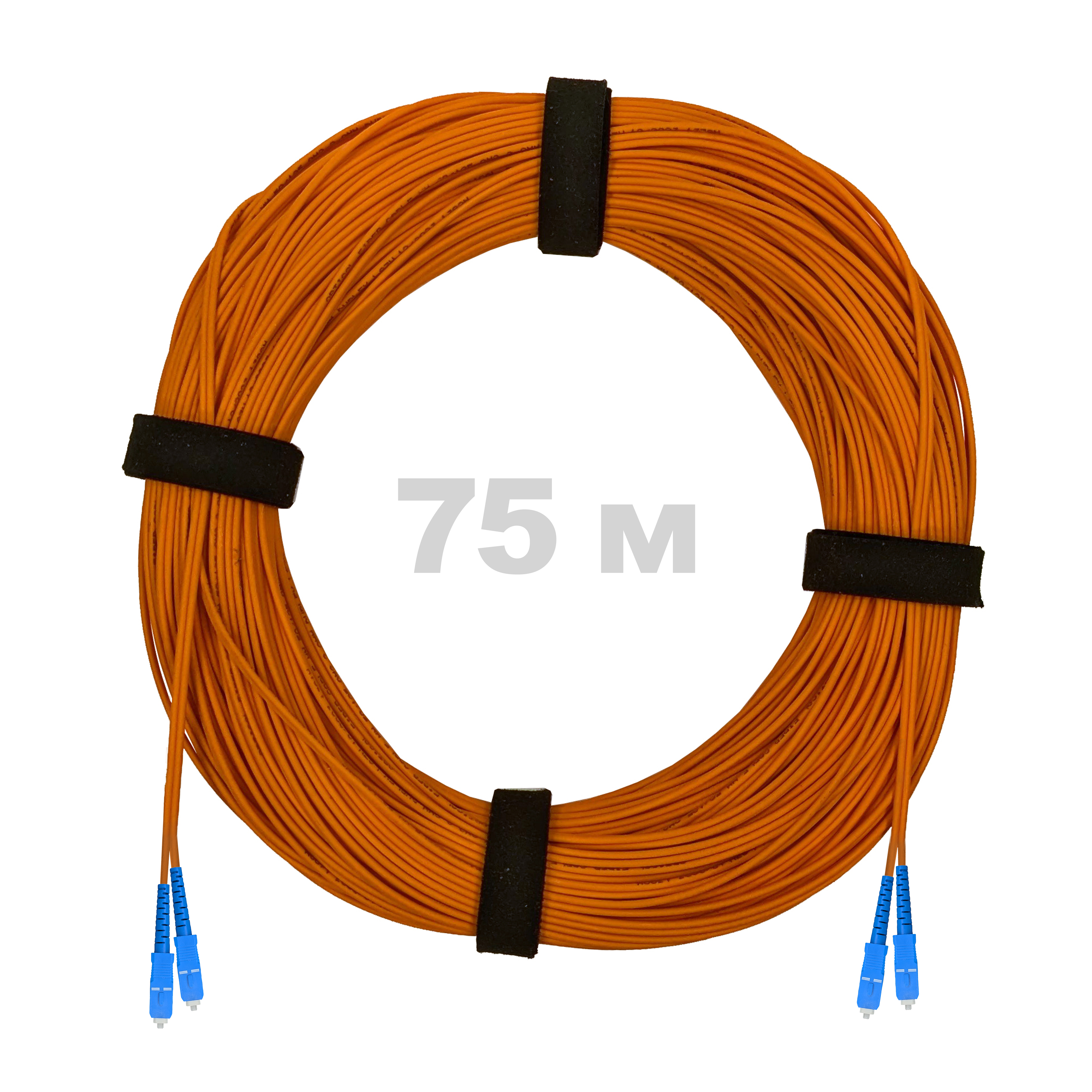 Патч-корд оптический SC/UPC-SC/UPC MM (OM2) 2mm duplex LSZH,  75 м.