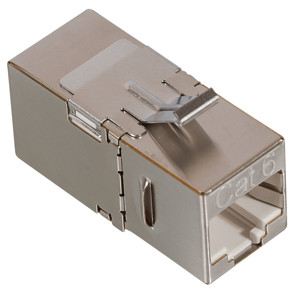 Повторитель портов RJ-45, экранированный, 90 градусов, кат.6, формата Keystone