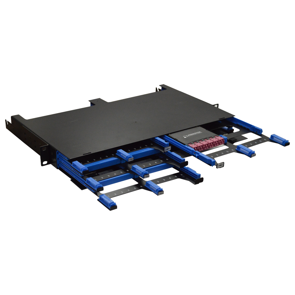 Бокс 19" на 12 компактных кассет MPO, 1U, черный__