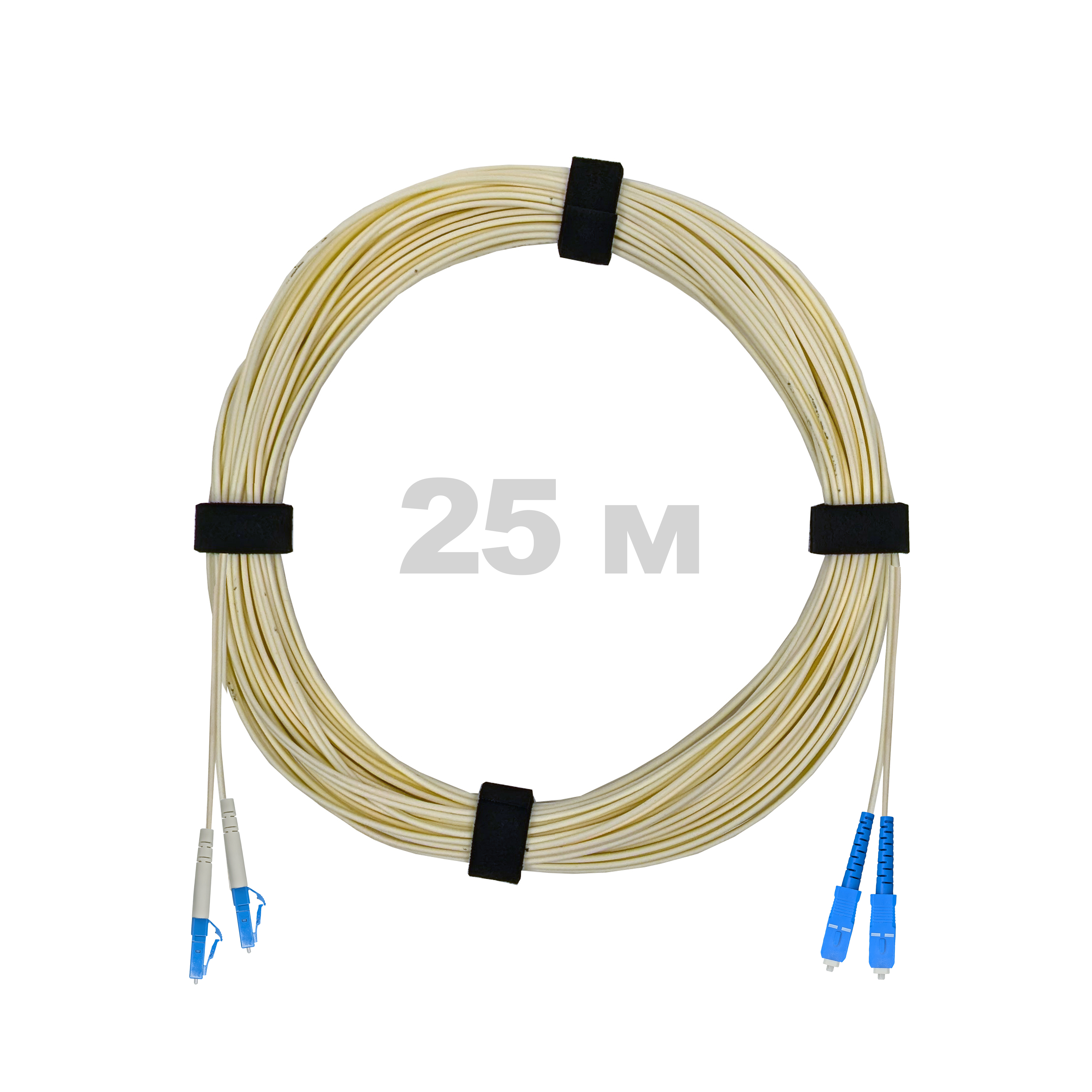 Патч-корд оптический LC/UPC-SC/UPC SM (G652D) 2mm DX LSZH 25 м