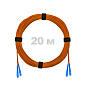 Патч-корд оптический армированный бронированный SC/UPC-SC/UPC MM (OM2) Duplex 2.0mm LSZH, 20 м.