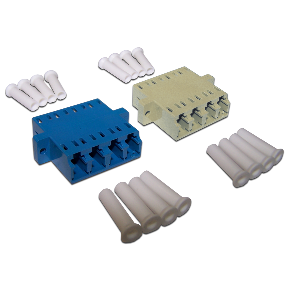 Адаптер оптический TWT LC, MM, 4 порта, корпус дуплекс SC