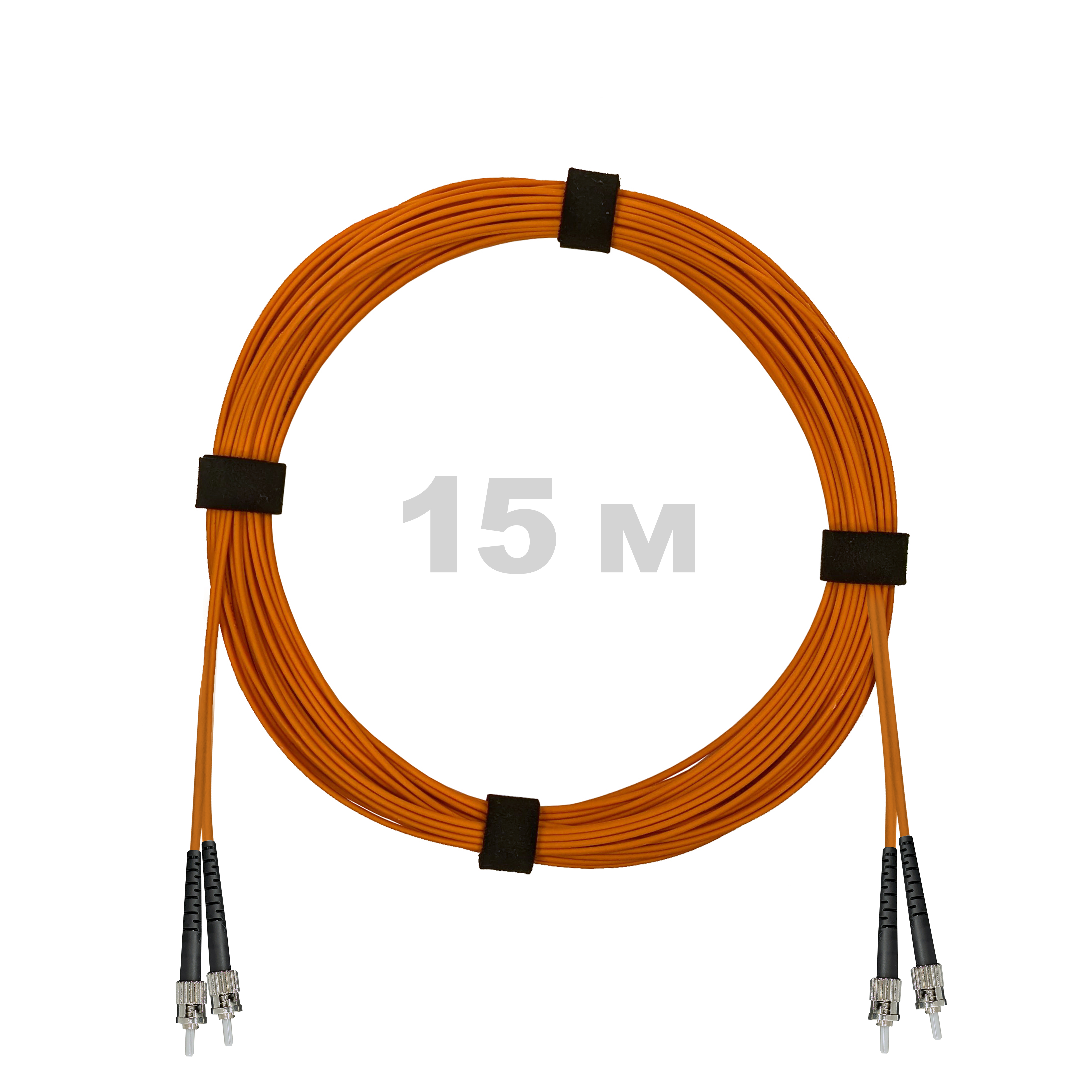 Патч-корд оптический армированный бронированный ST/PC-ST/PC MM (OM2) Duplex 3.0mm LSZH, 15 м.