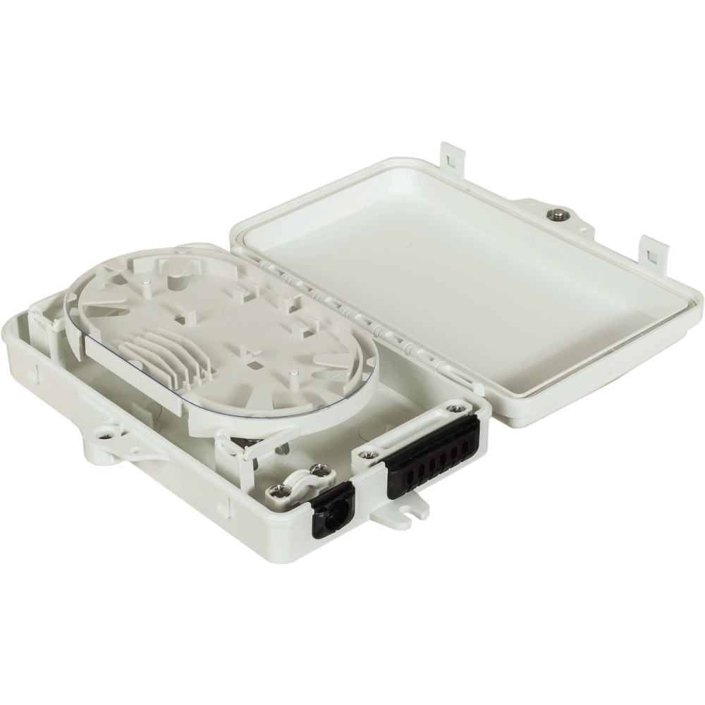 Настенный распределительный бокс на 6 волокон, наружной установки, IP65__