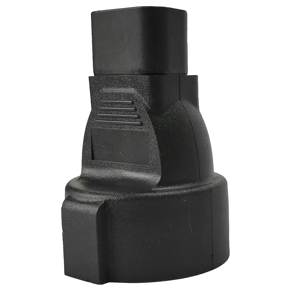 Адаптер переходной, розетка Schuko - вилка C14, 220В, 10А, черный__