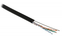 Кабель UUTP4-C5E-S24-SW-OUT-PE-BK-500 UTP 4 пары внешний Hyperline Cat.5e с тросом 24 AWG