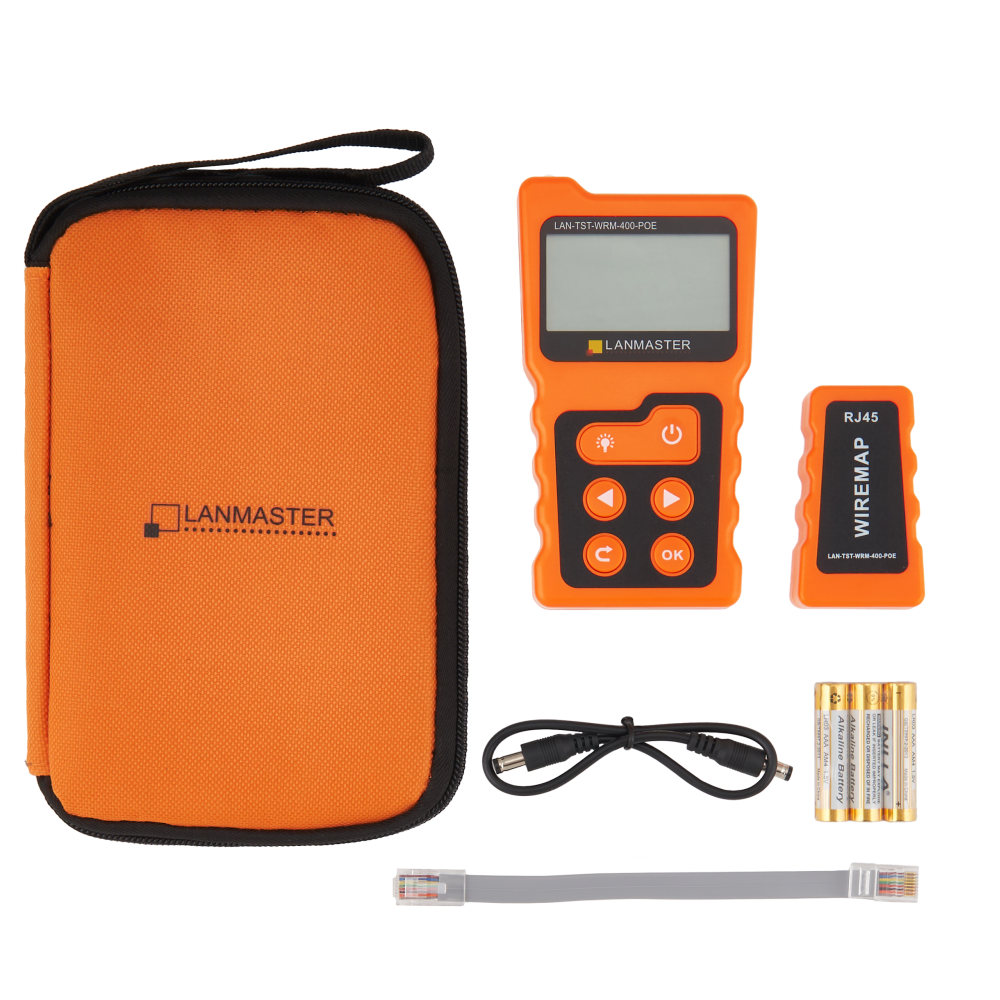 Тестер витой пары с дисплеем, с определением параметров POE