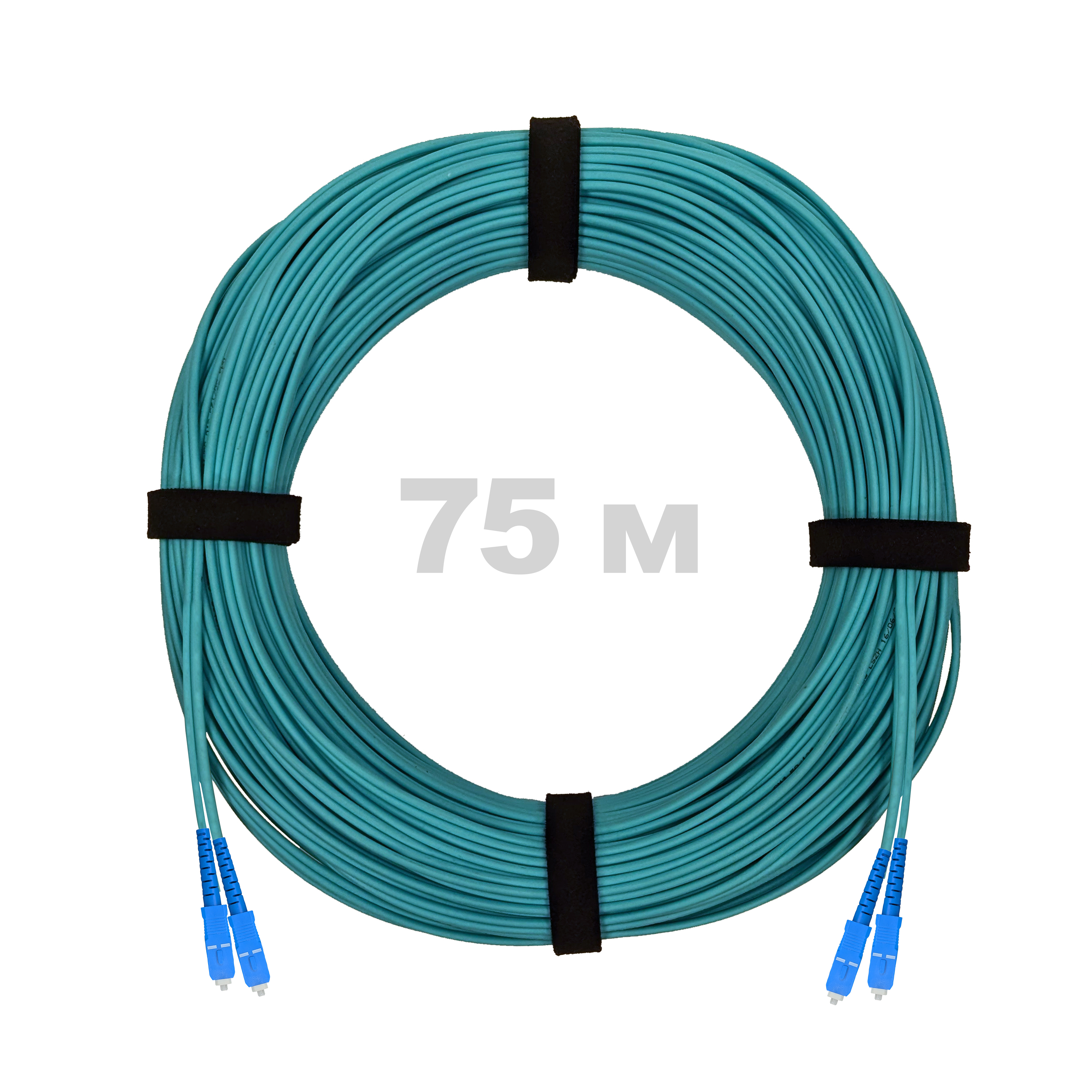 Патч-корд оптический SC/UPC-SC/UPC MM (OM3) 3mm duplex LSZH,  75 м.