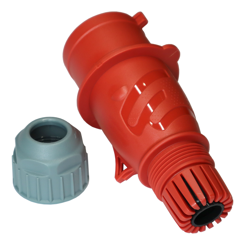 Вилка IEC 309 трехфазная, 32A, 380V, разборная, красная__