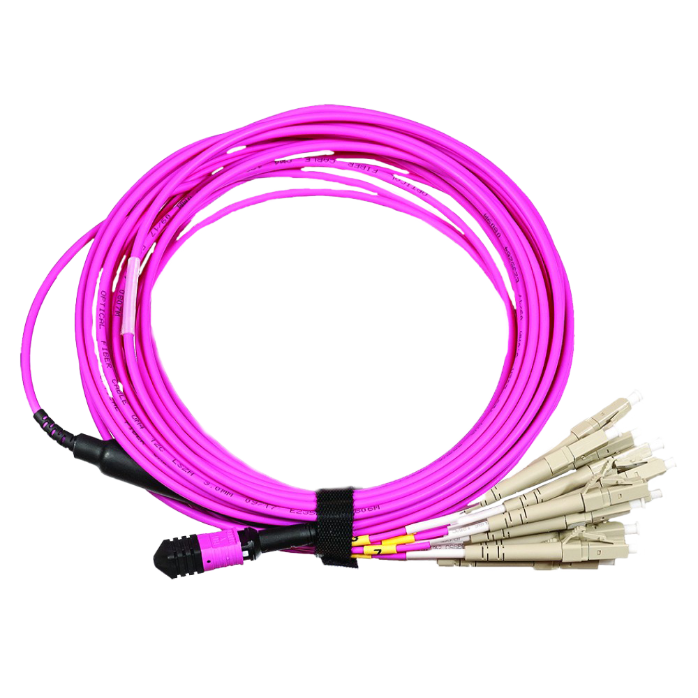 Сборка кабельная MPO-12LC, 12 волокон OS2, низкие потери, LSZH, 3 м, желтая