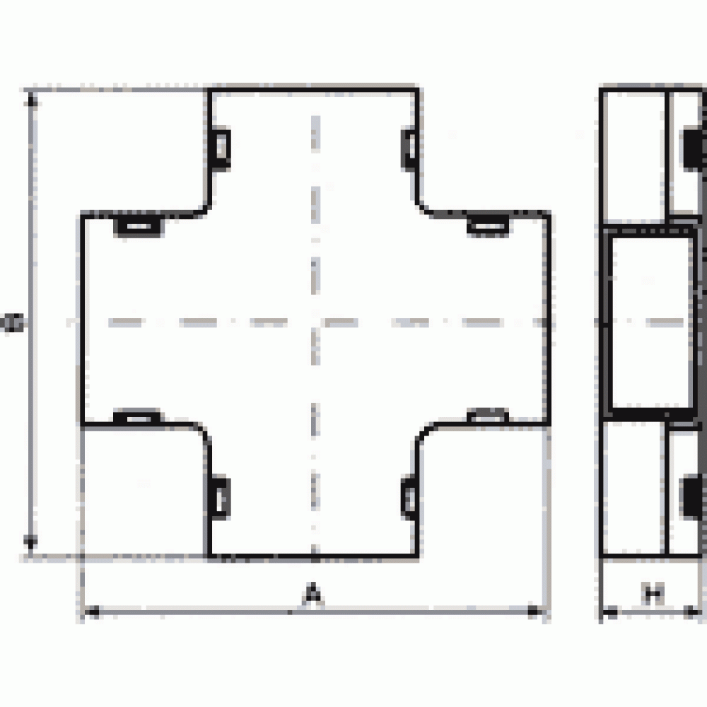 Х-соединитель с основой 15х10 на 15х10__