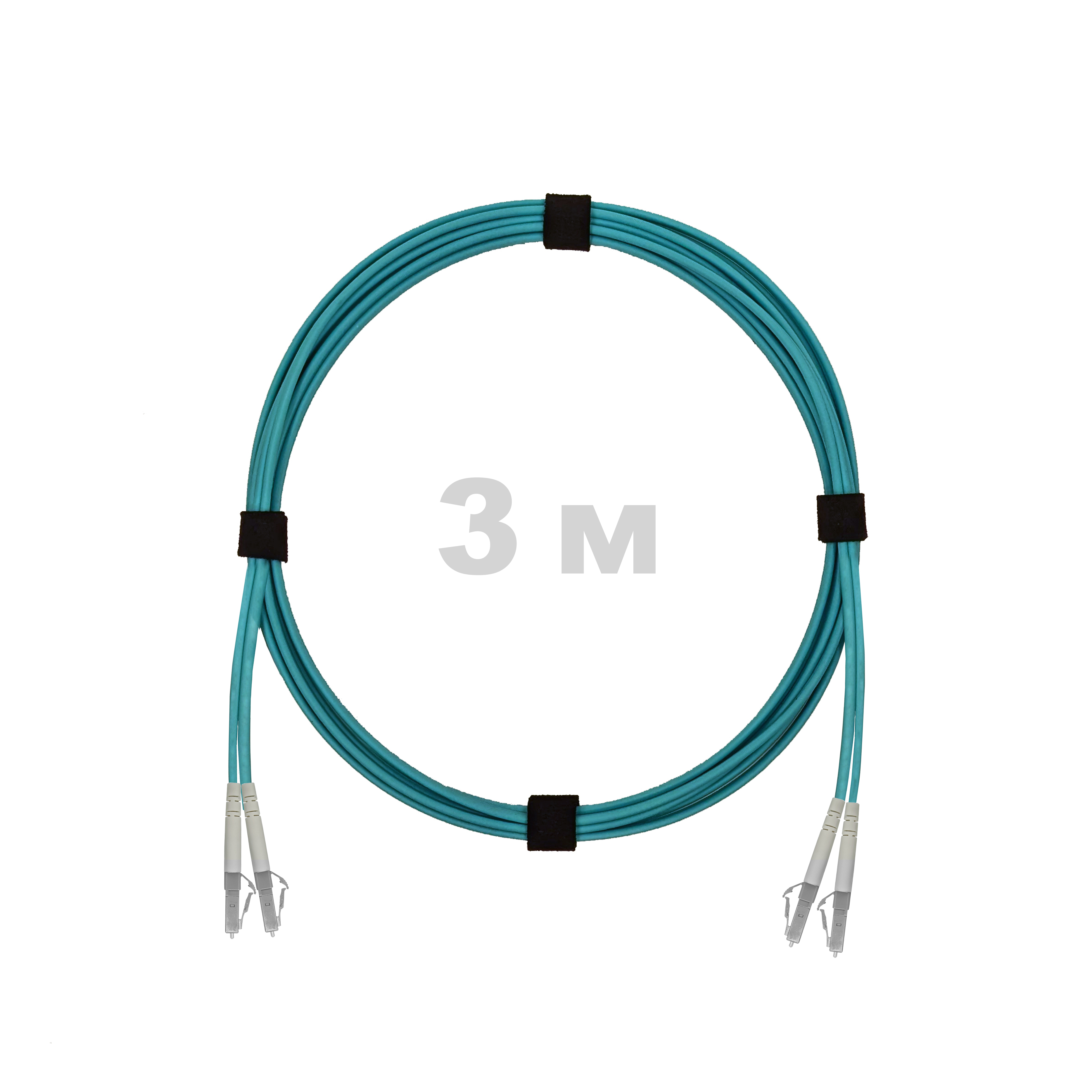 Патч-корд оптический армированный бронированный LC/UPC-LC/UPC MM (OM3) Duplex 2.0mm LSZH, 3 м.