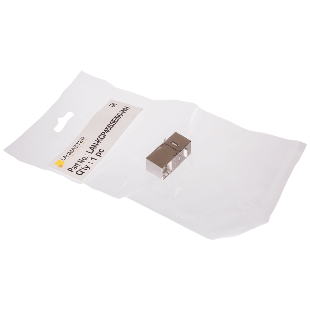 Повторитель портов RJ-45, экранированный, 90 градусов, кат.5E, формата Keystone__