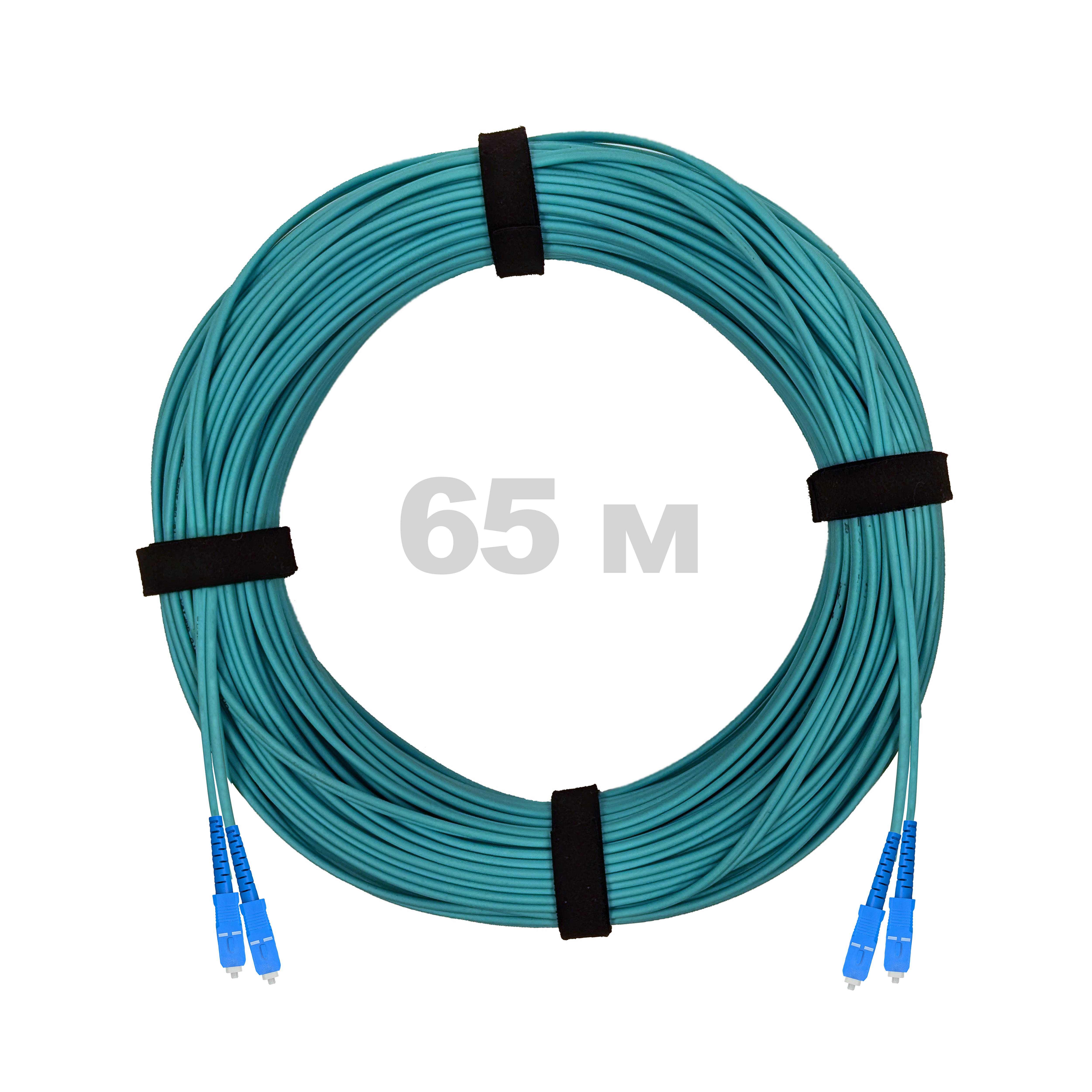 Патч-корд оптический SC/UPC-SC/UPC MM (OM3) 2mm duplex LSZH,  65 м.