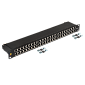 Патч-панель 19" высокой плотности, 48 портов RJ45, экранированная, кат.6A, 1U