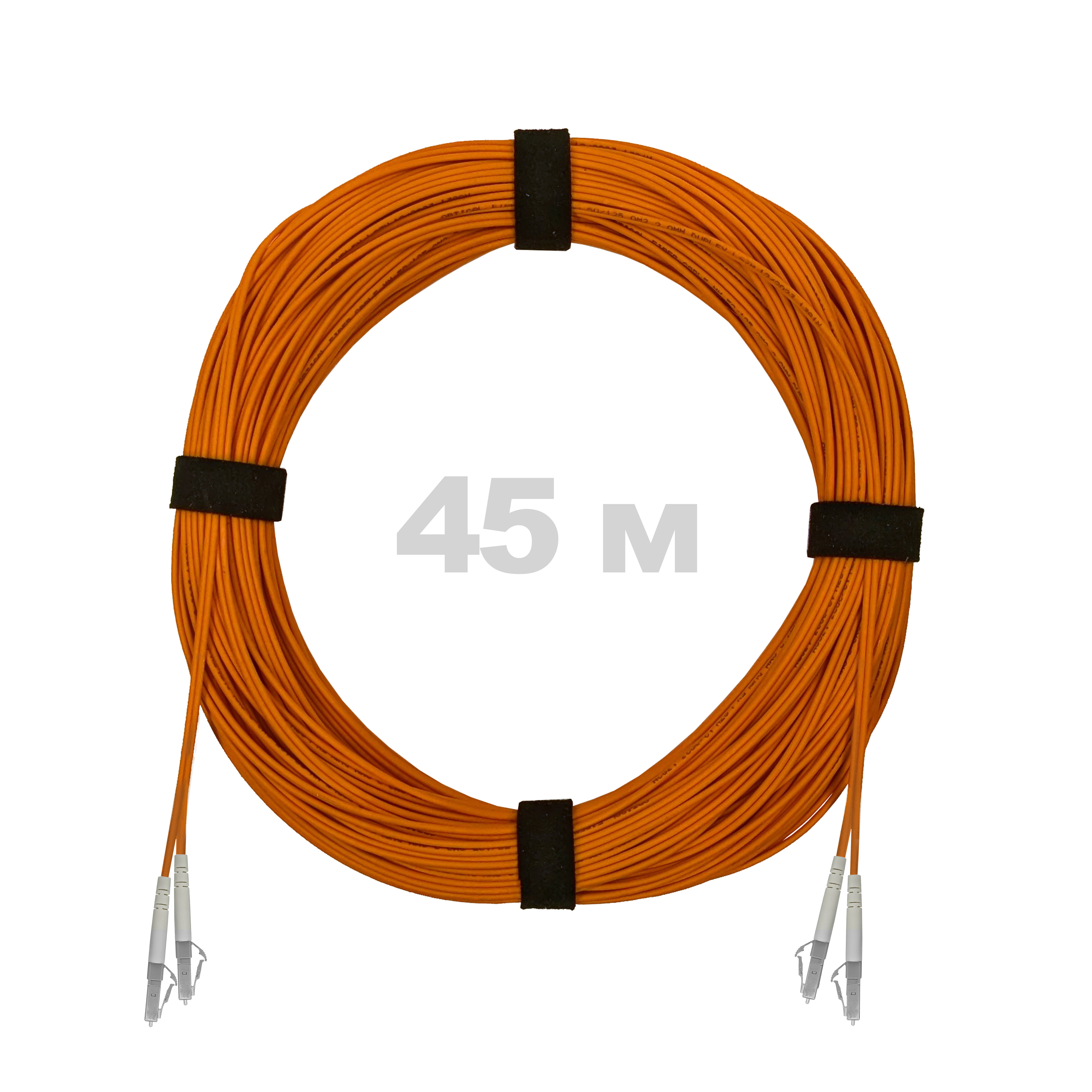 Патч-корд оптический LC/UPC-LC/UPC MM (OM2) 2mm duplex LSZH,  45 м.