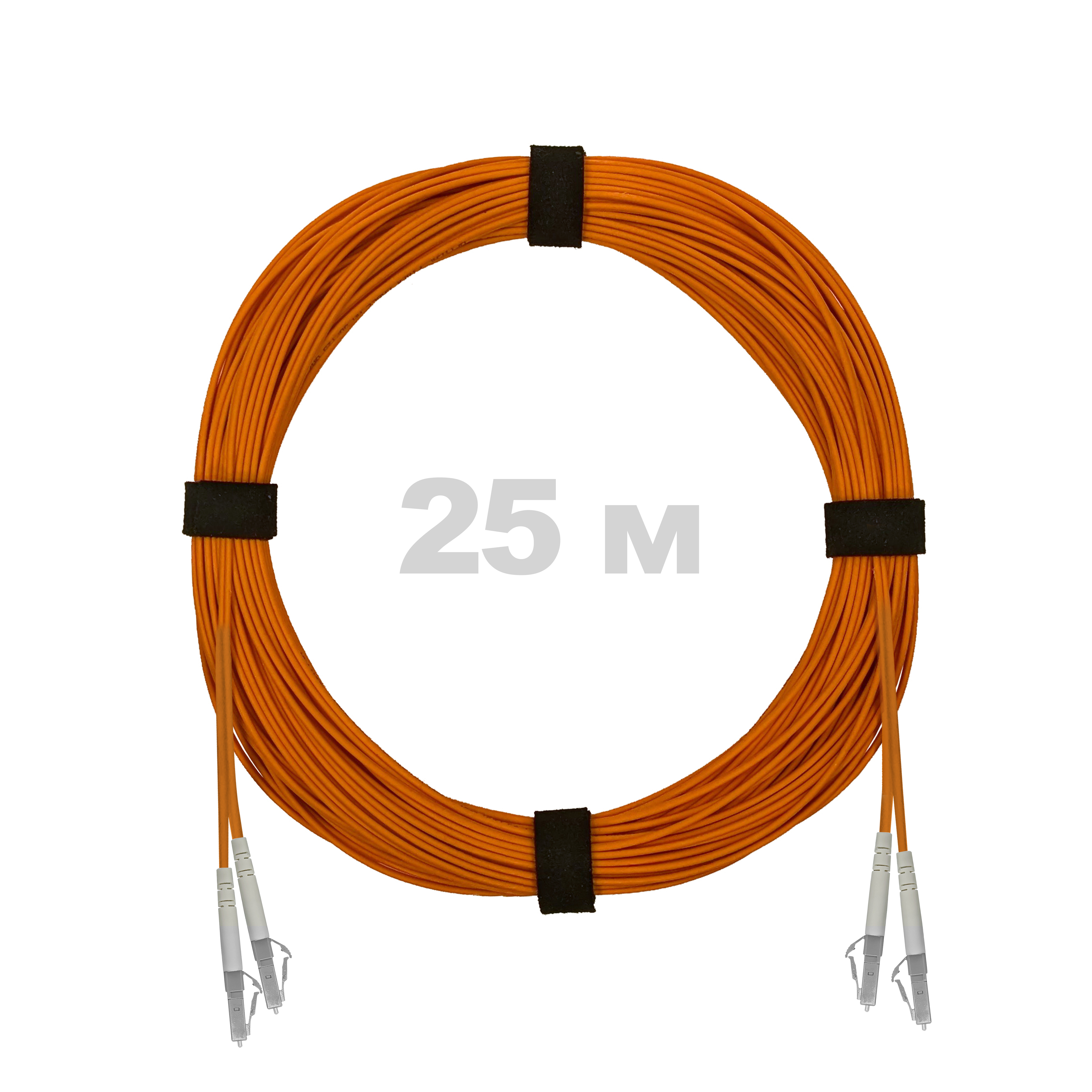 Патч-корд оптический армированный бронированный LC/UPC-LC/UPC MM (OM2) Duplex 3.0mm LSZH, 25 м.
