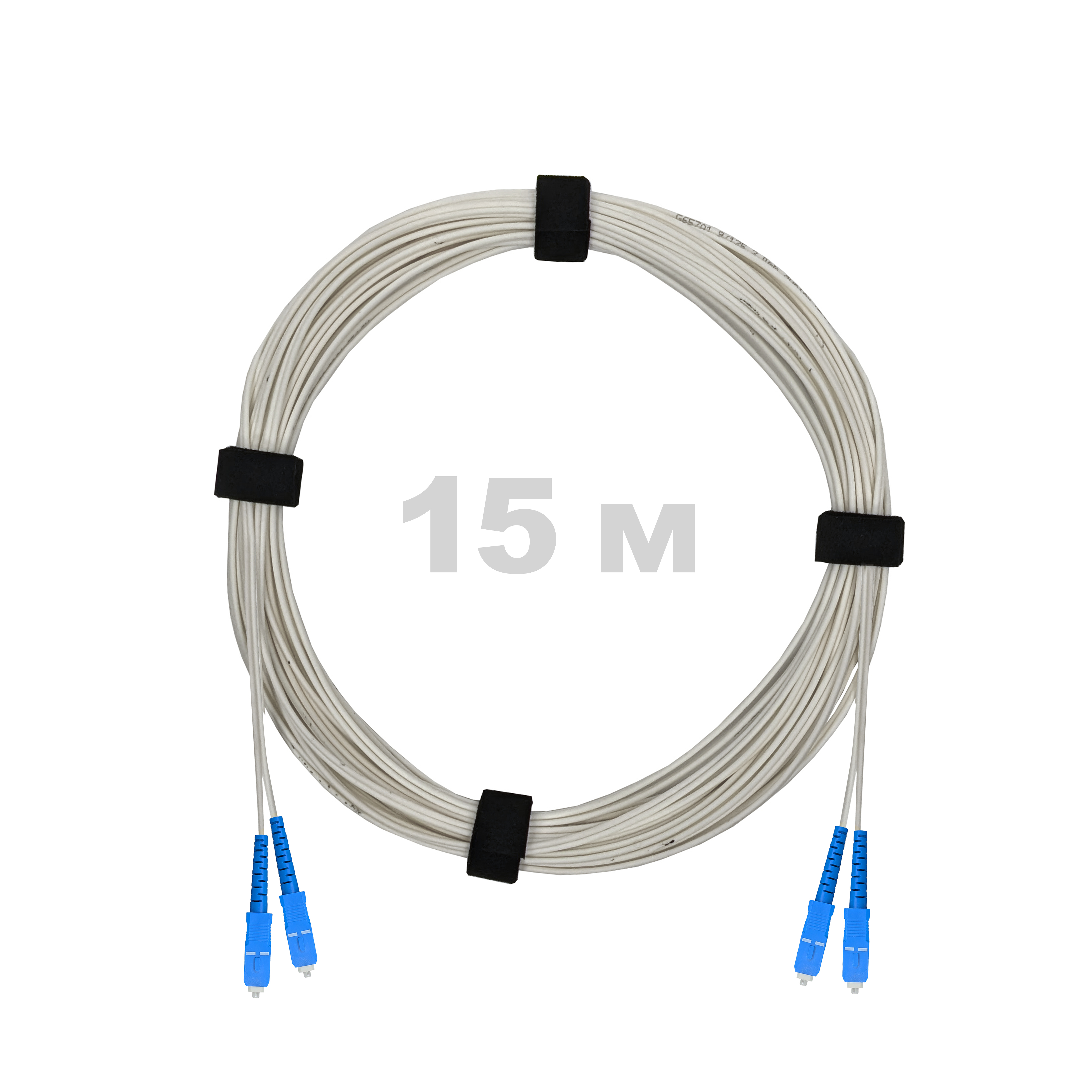 Патч-корд оптический SC/UPC-SC/UPC SM (G657.A1) 3mm DX LSZH 15 м