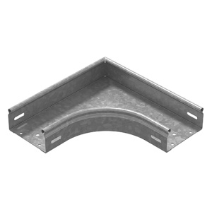 Угол плоский плавный универсальный 90 град. к лотку 500х80, толщ. 1,0 мм, Сендзимир цинк