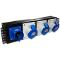 Блок розеток 19", 1-фазный без выключателя, 32A / 250V,1х3 IEC309, без шнура питания, с вилкой IEC309