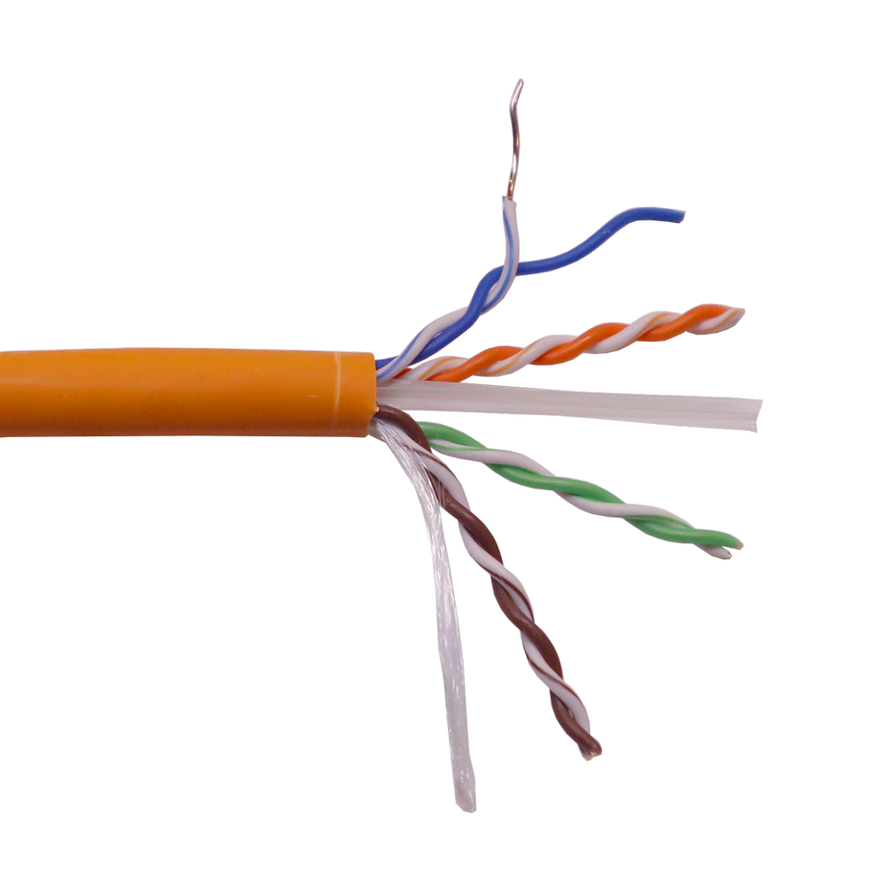 Кабель LANMASTER U/UTP, 4 пары, Кат. 6, с перегородкой, 550Mhz, LSZH, нг(A)-HF, фиолетовый, 305 м__