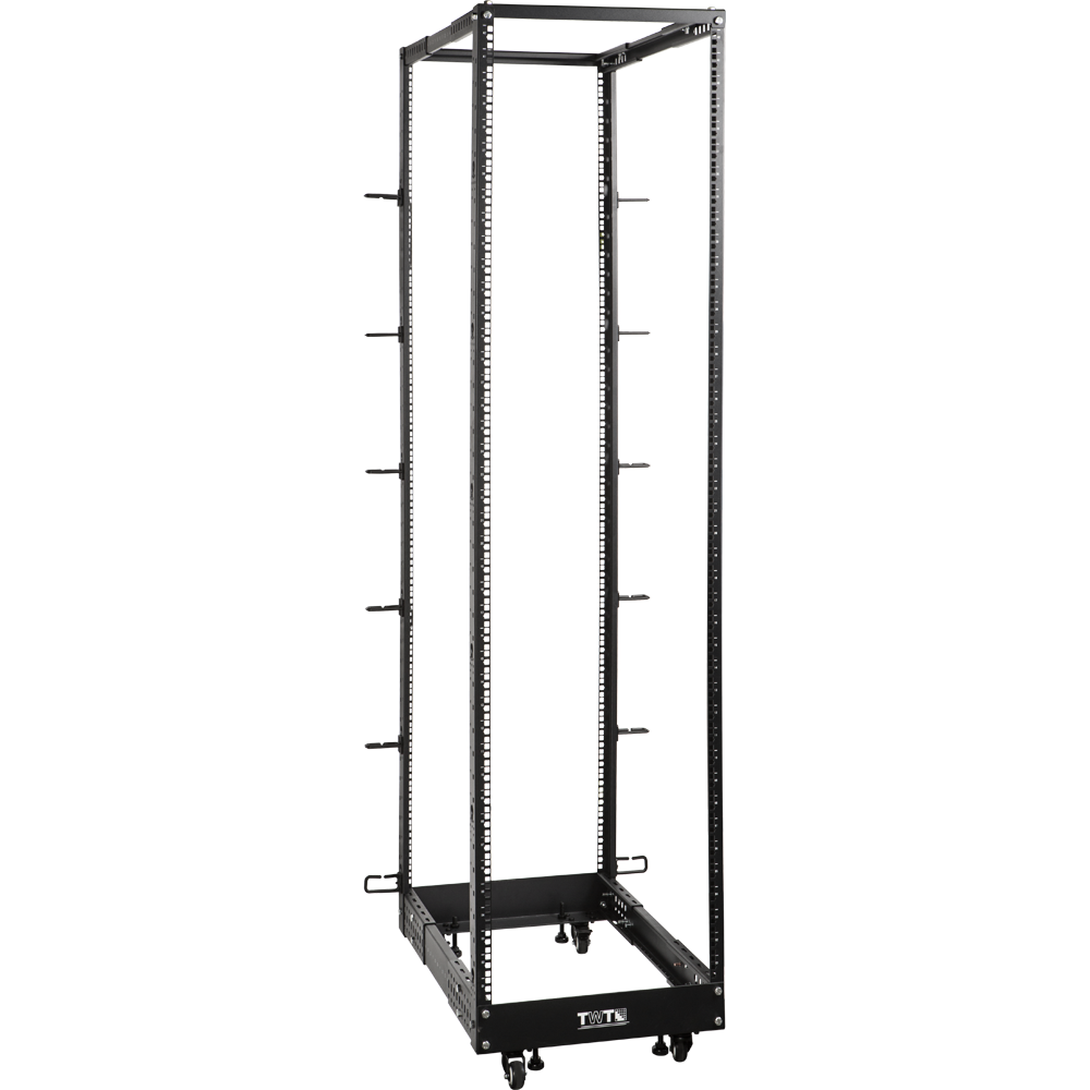 Стойка двухрамная облегченная 48U, с регулируемой глубиной (560-1020 мм), черная__