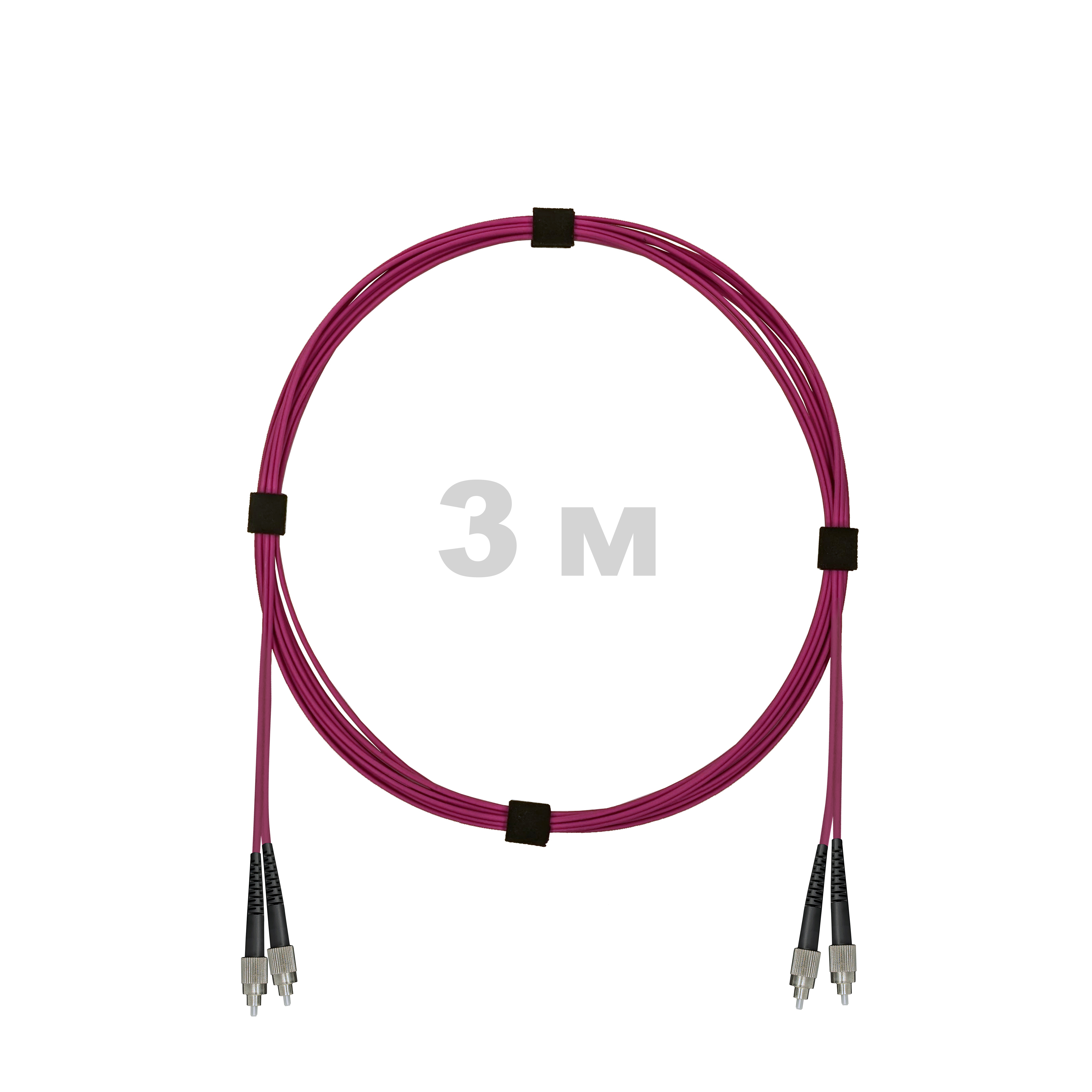 Патч-корд оптический FC/UPC-FC/UPC MM (OM4) 2mm duplex LSZH,  3 м.