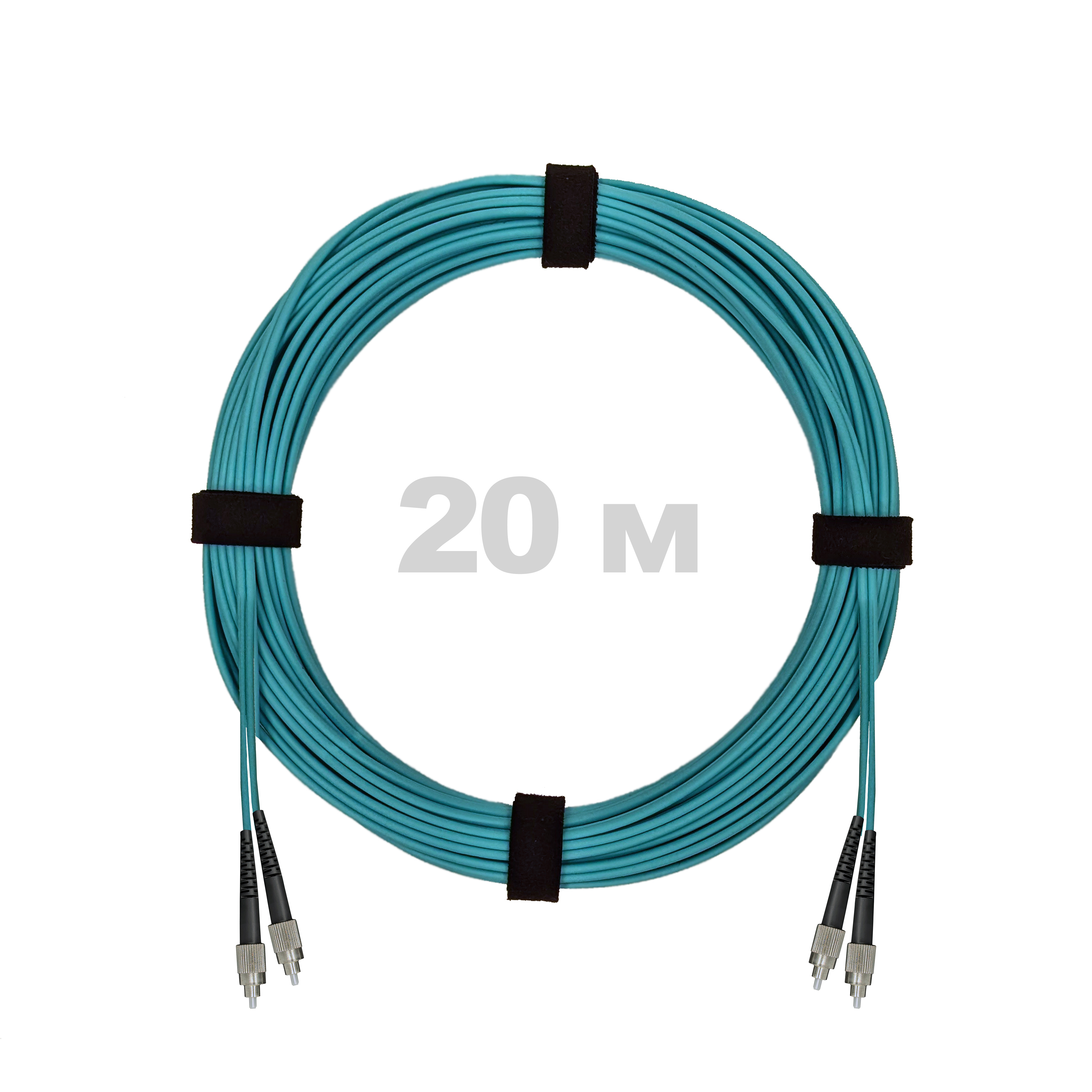 Патч-корд оптический армированный бронированный FC/UPC-FC/UPC MM (OM3) Duplex 3.0mm LSZH, 20 м.
