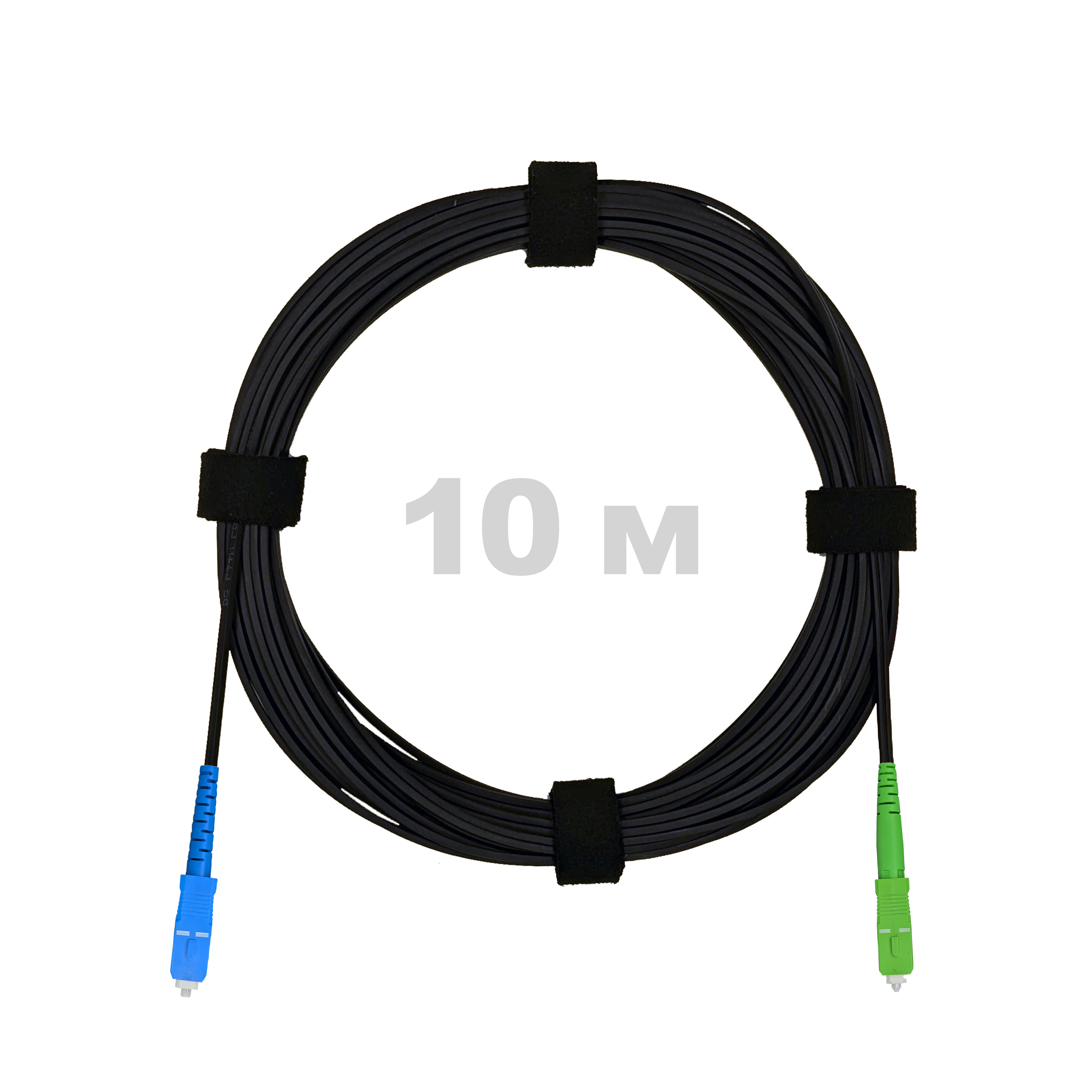 Патч-корд оптический FTTH диэлектрик FRP, G.657 LSZH SC/APC-SC/UPC, черный 10 м