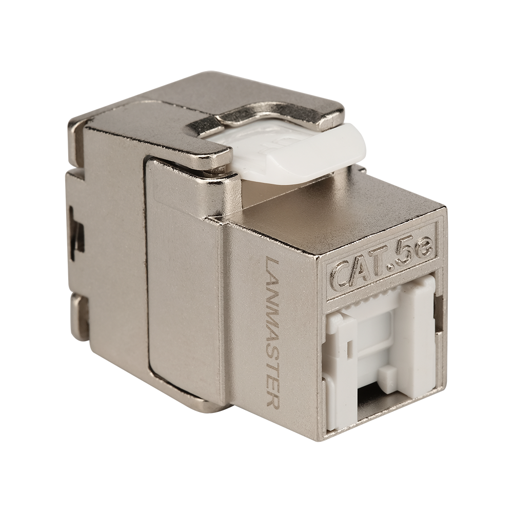 Модуль Keystone ToolLess, RJ45, экранированный, кат.5E, со встроенной шторкой, 180 градусов