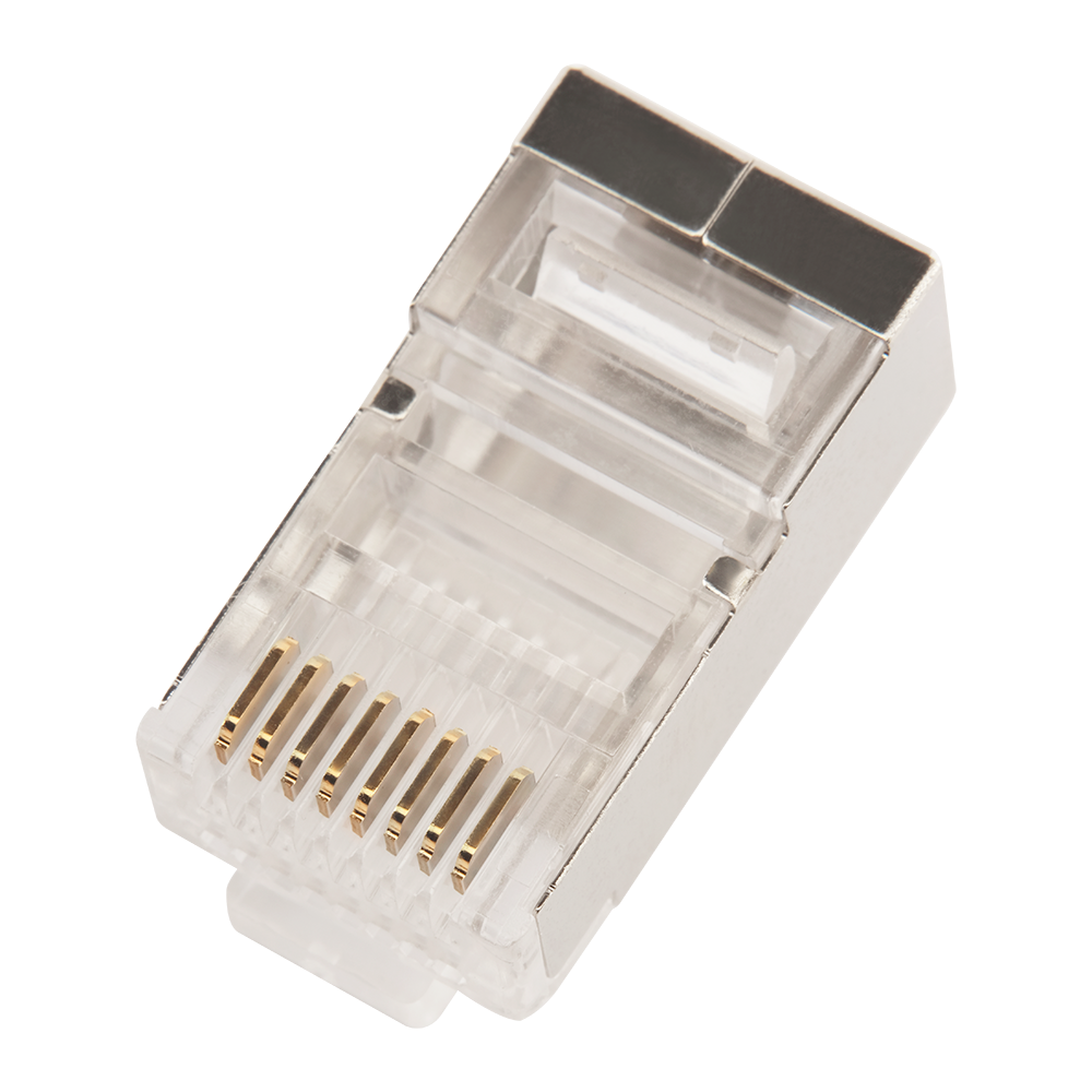 Коннектор RJ45 тип EZ, 8P8C, STP, Cat.5e, универсальный, покрытие 50 микрон,100 шт.__