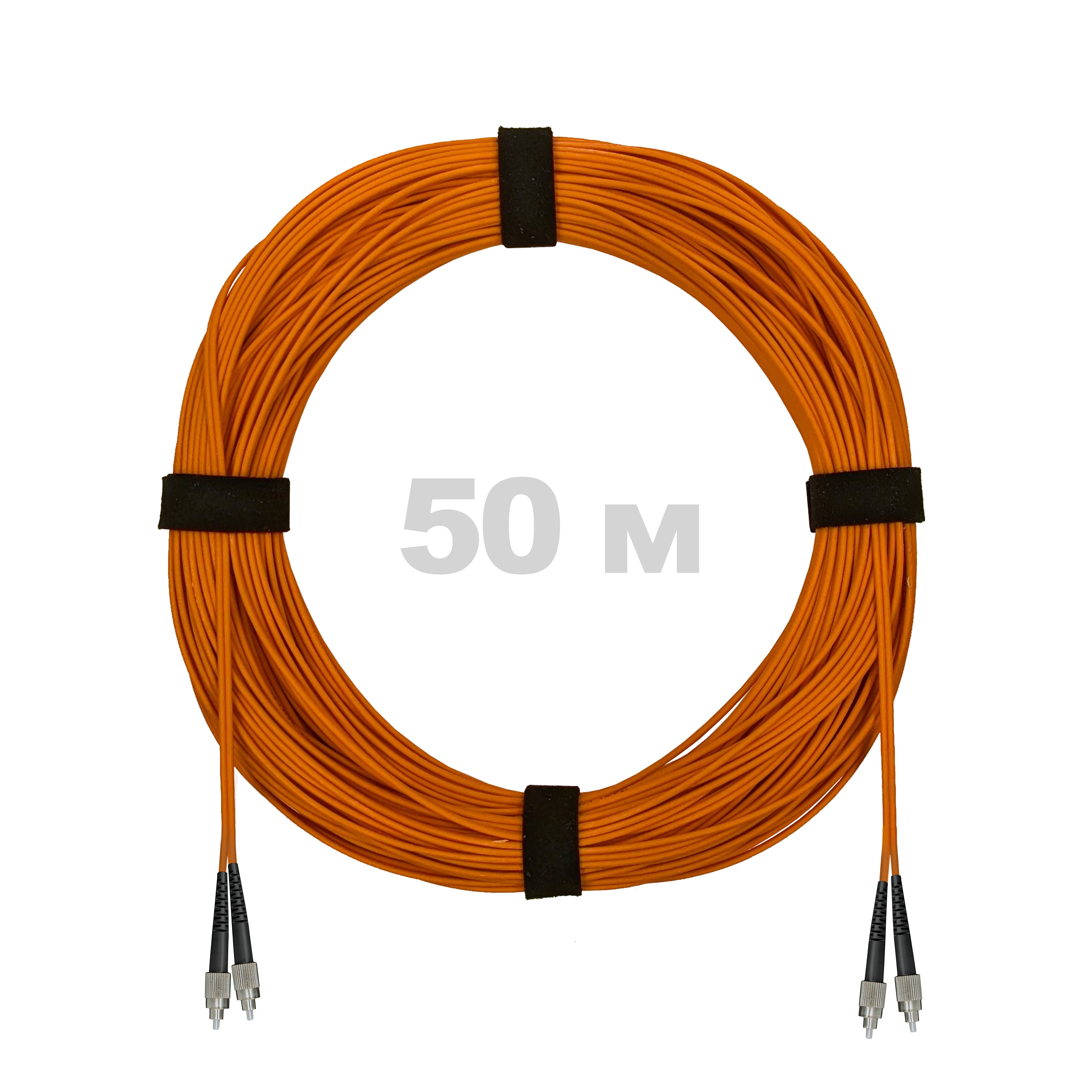 Патч-корд оптический армированный бронированный FC/UPC-FC/UPC MM (OM2) Duplex 2.0mm LSZH, 50 м.