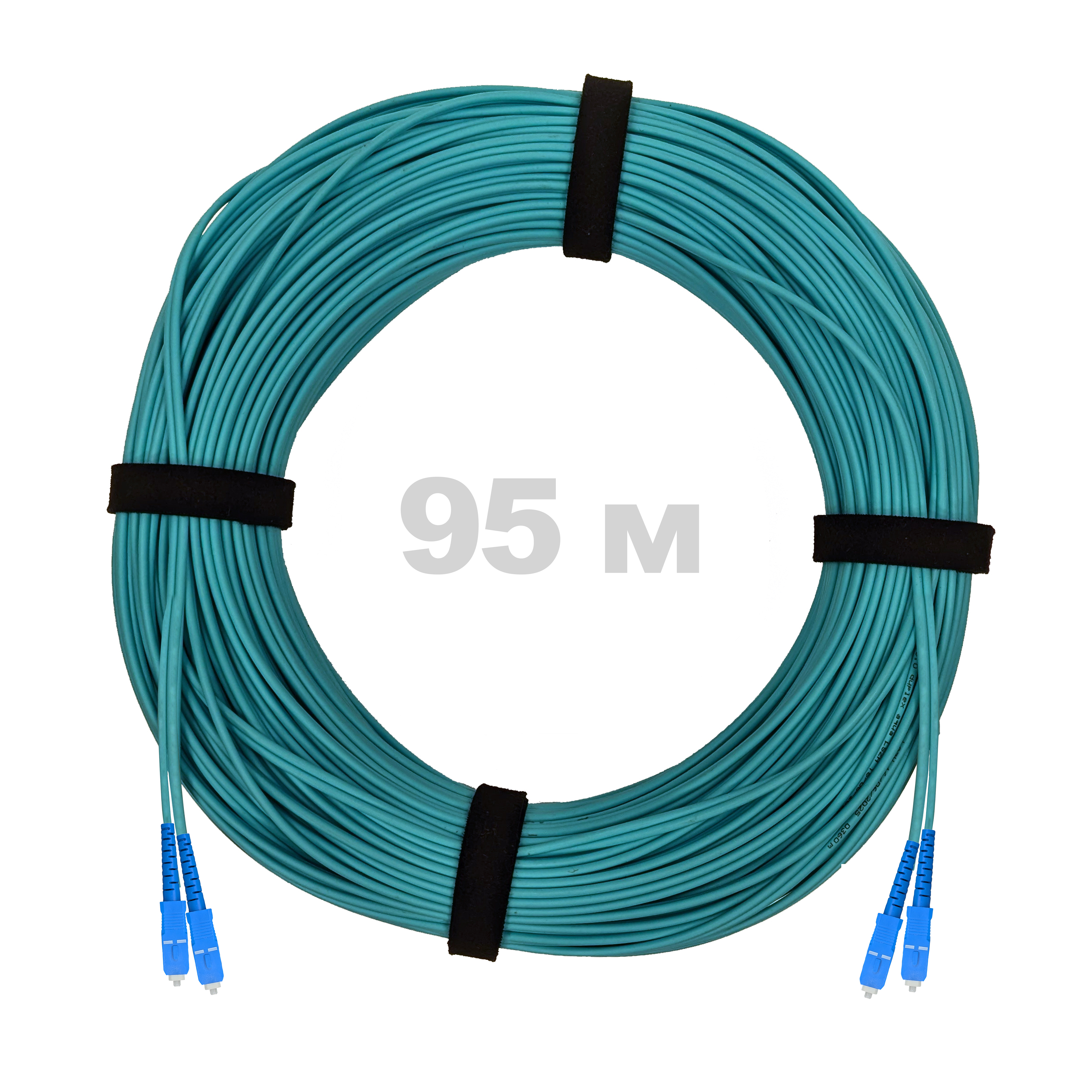 Патч-корд оптический SC/UPC-SC/UPC MM (OM3) 3mm duplex LSZH,  95 м.