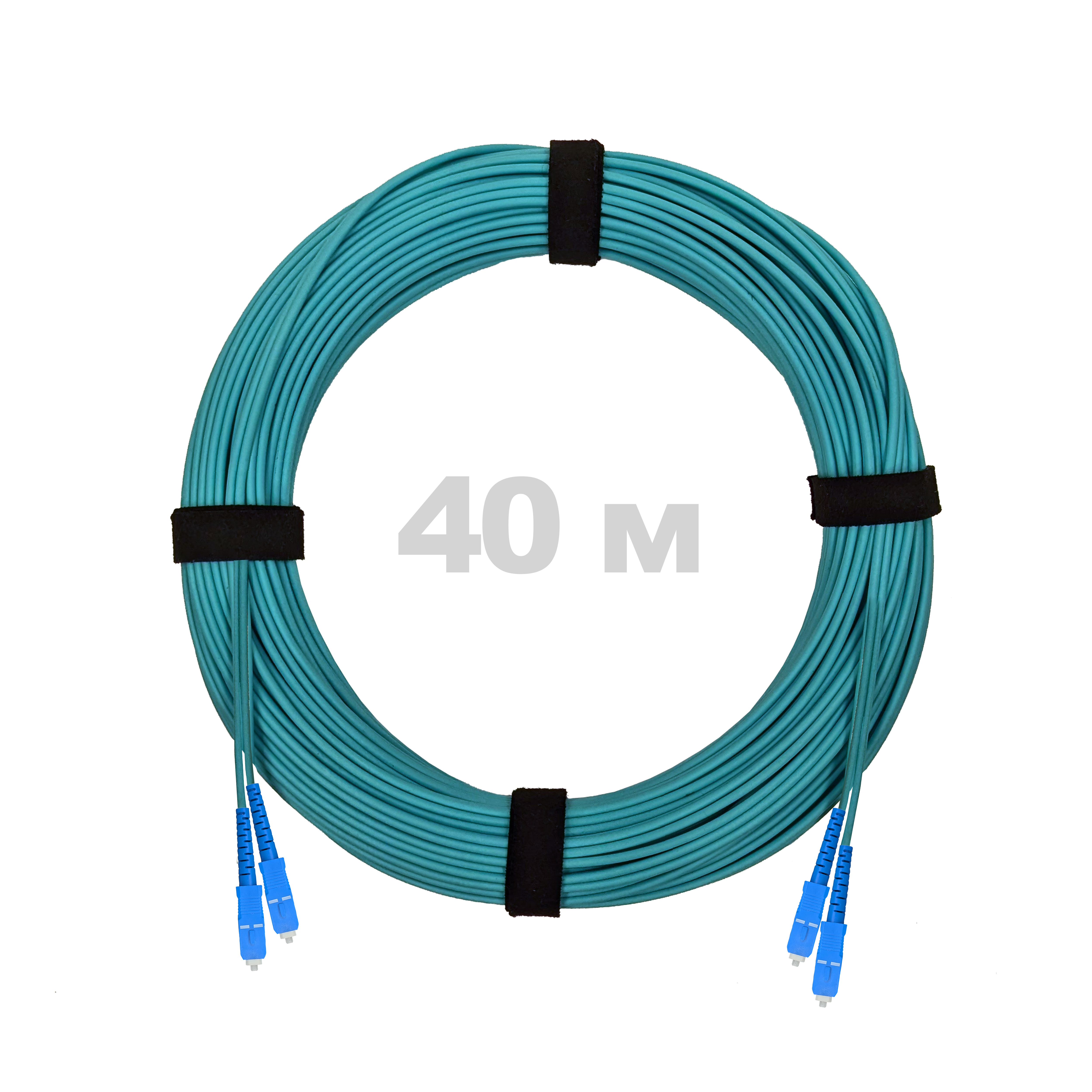 Патч-корд оптический армированный бронированный SC/UPC-SC/UPC MM (OM3) Duplex 3.0mm LSZH, 40 м.