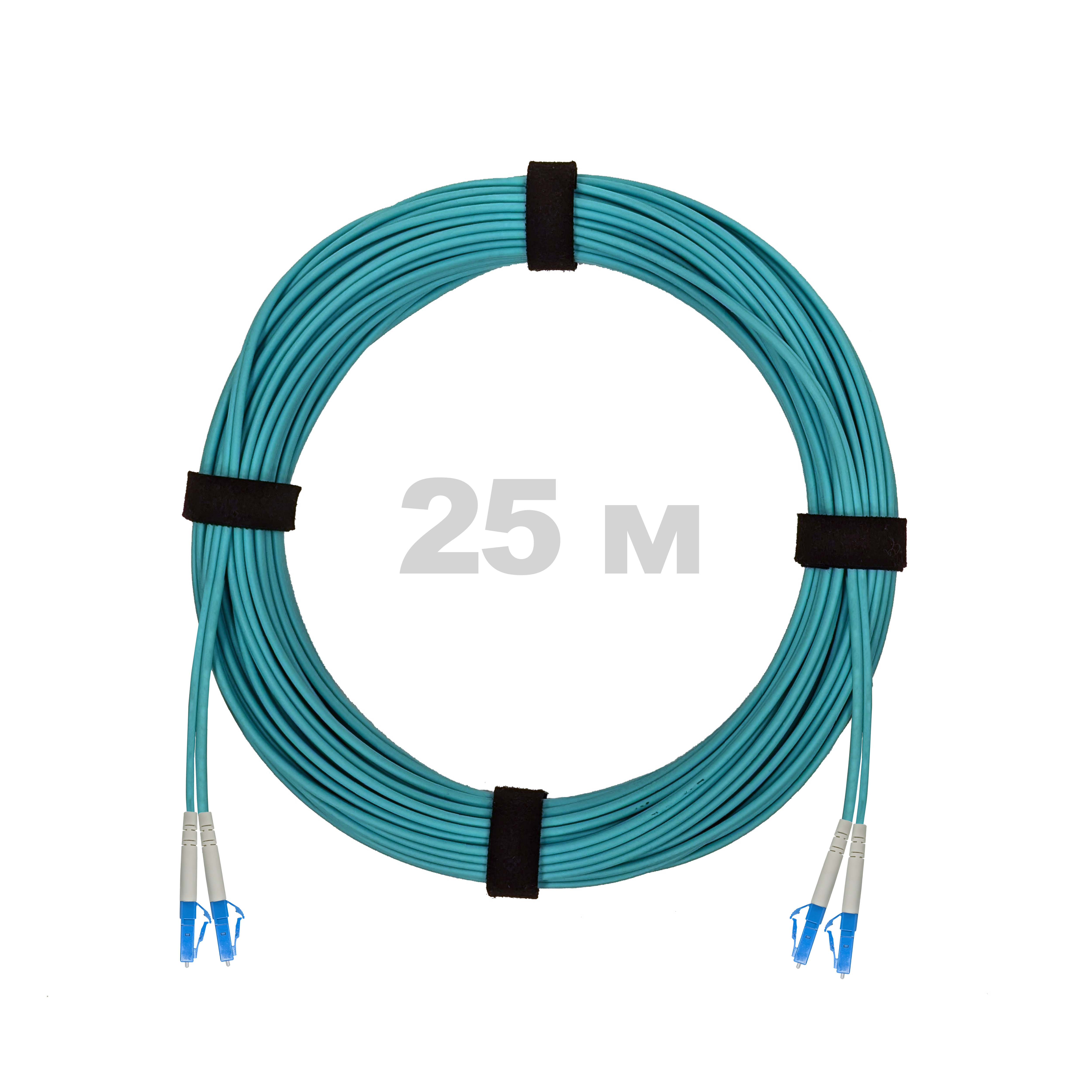 Патч-корд оптический армированный бронированный LC/UPC-LC/UPC MM (OM3) Duplex 2.0mm LSZH, 25 м.