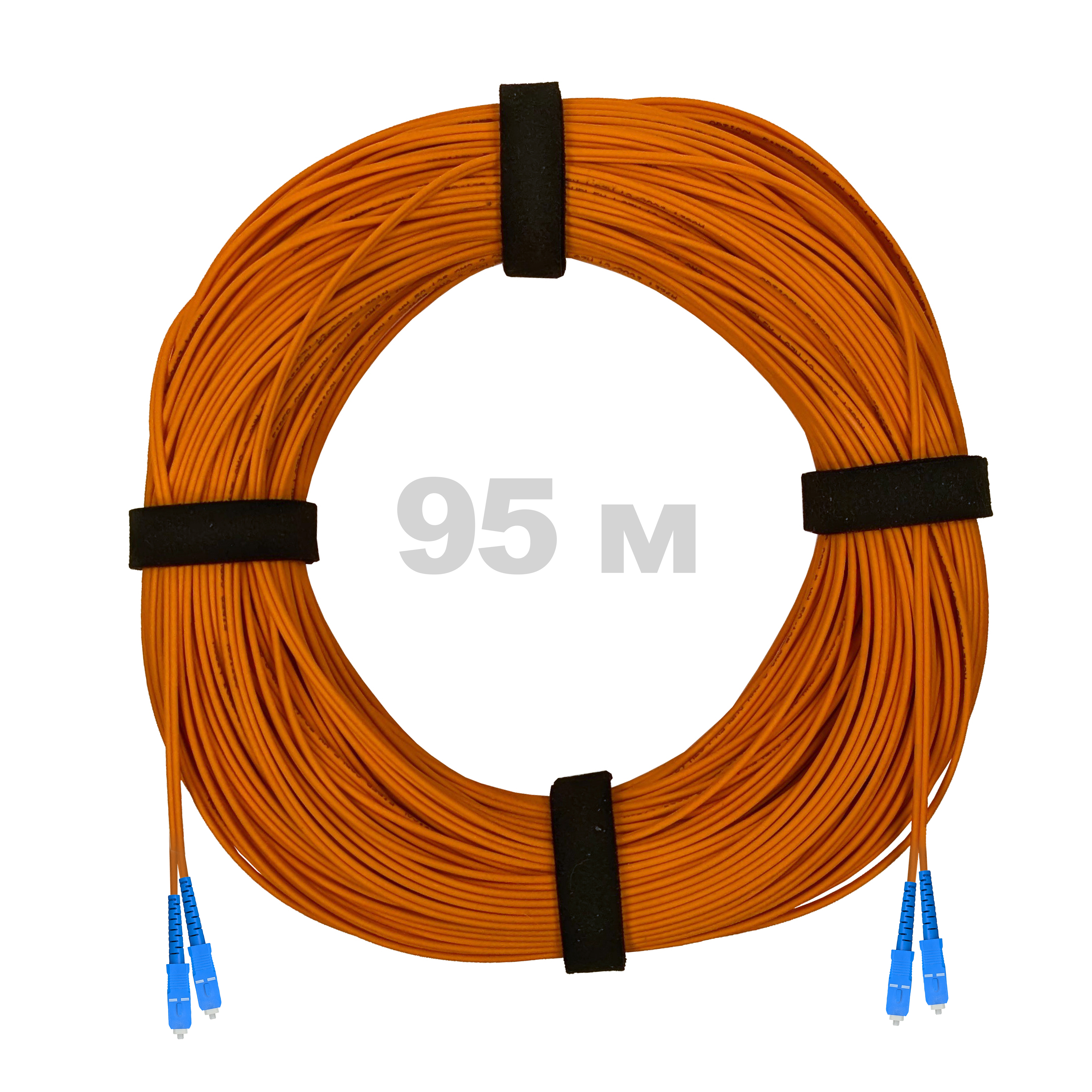 Патч-корд оптический SC/UPC-SC/UPC MM (OM2) 2mm duplex LSZH,  95 м.