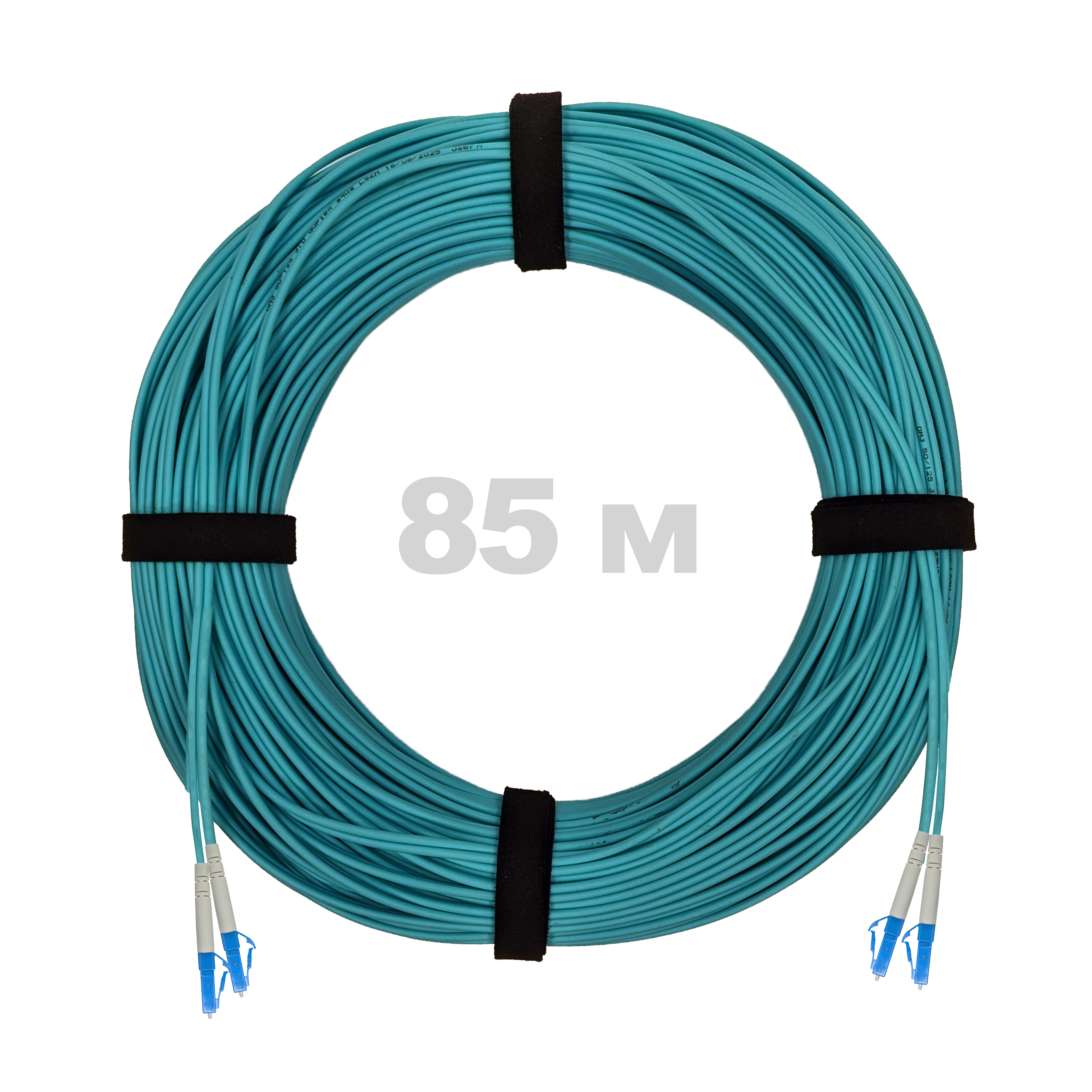Патч-корд оптический LC/UPC-LC/UPC MM (OM3) 2mm duplex LSZH,  85 м.