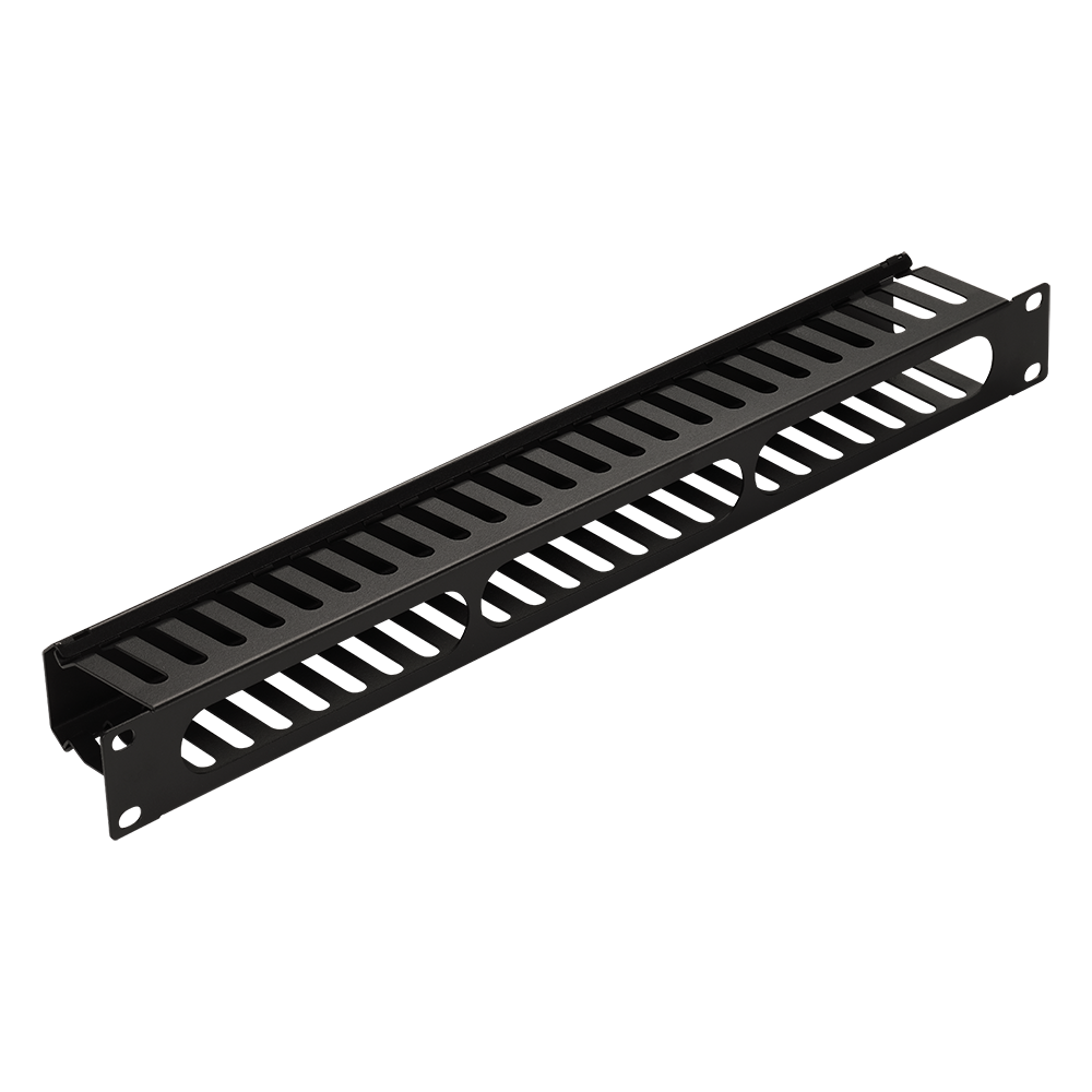 Кабельный органайзер 19" c крышкой на 24 порта, 2U__