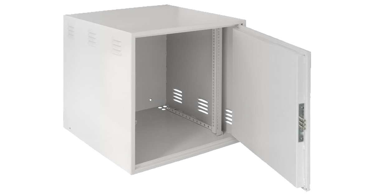 Настенный антивандальный шкаф сейфового типа, 12U, Ш600хВ600хГ600мм, серый__
