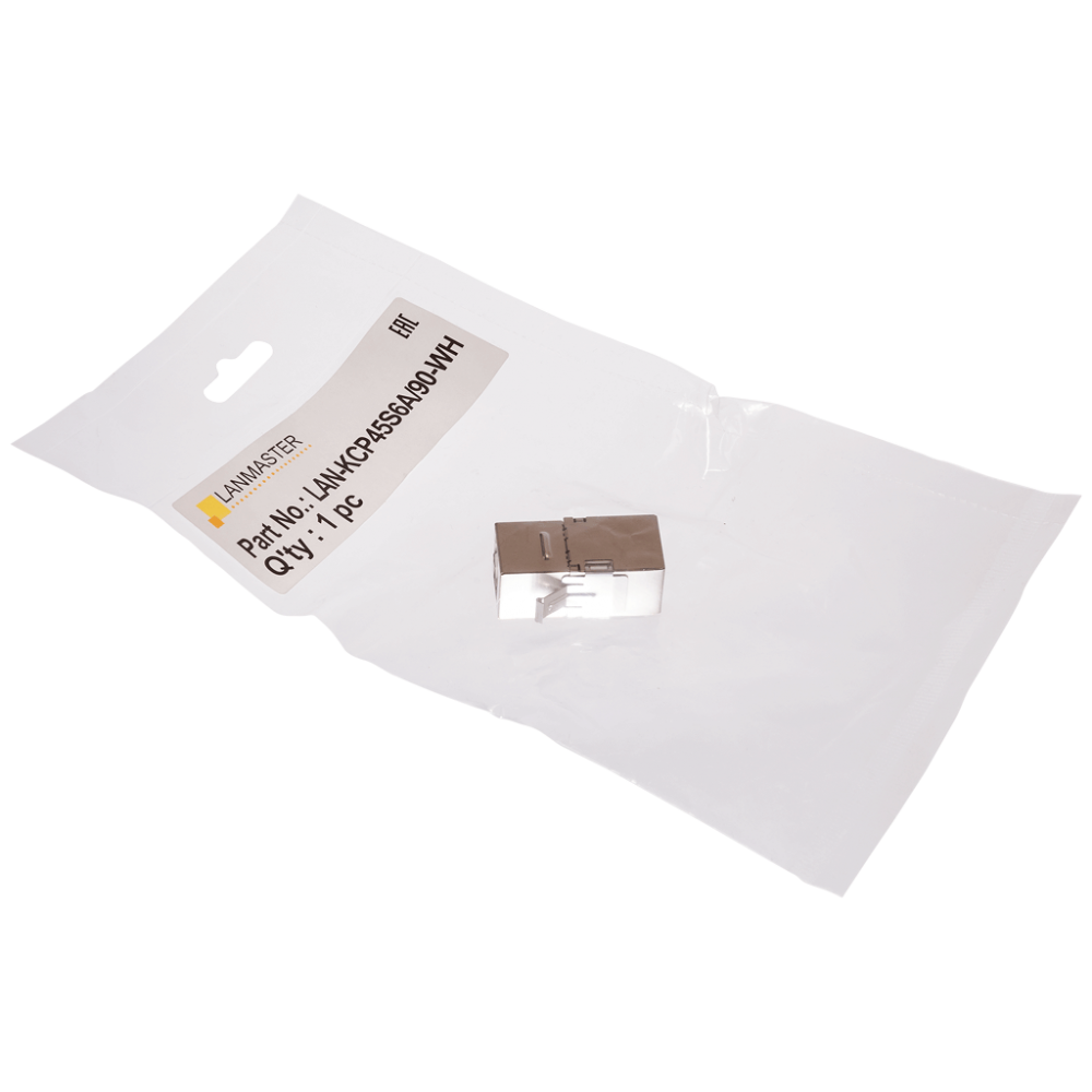 Повторитель портов RJ-45, экранированный, 90 градусов, кат.6A, формата Keystone__