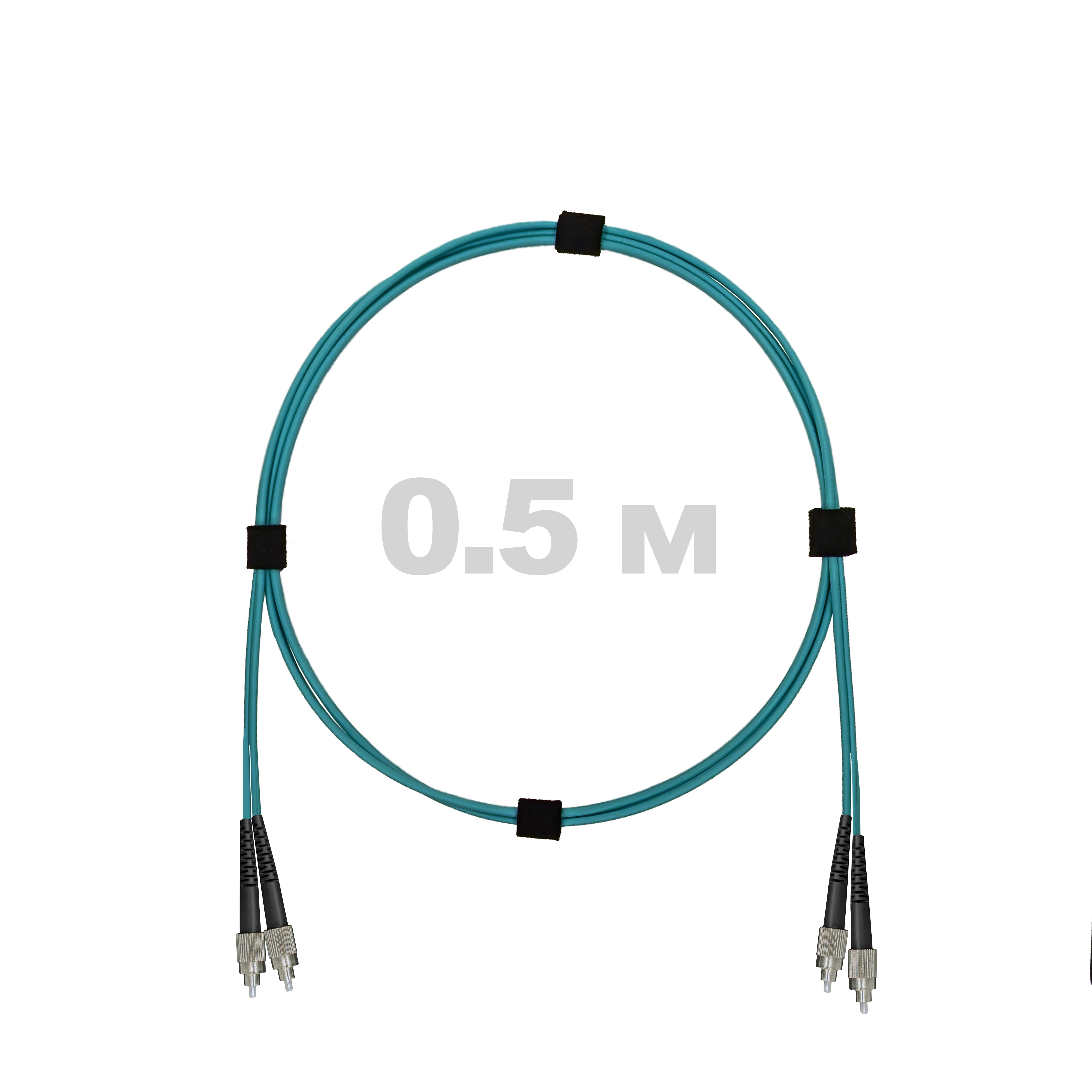 Патч-корд оптический армированный бронированный FC/UPC-FC/UPC MM (OM3) Duplex 3.0mm LSZH, 0.5 м.